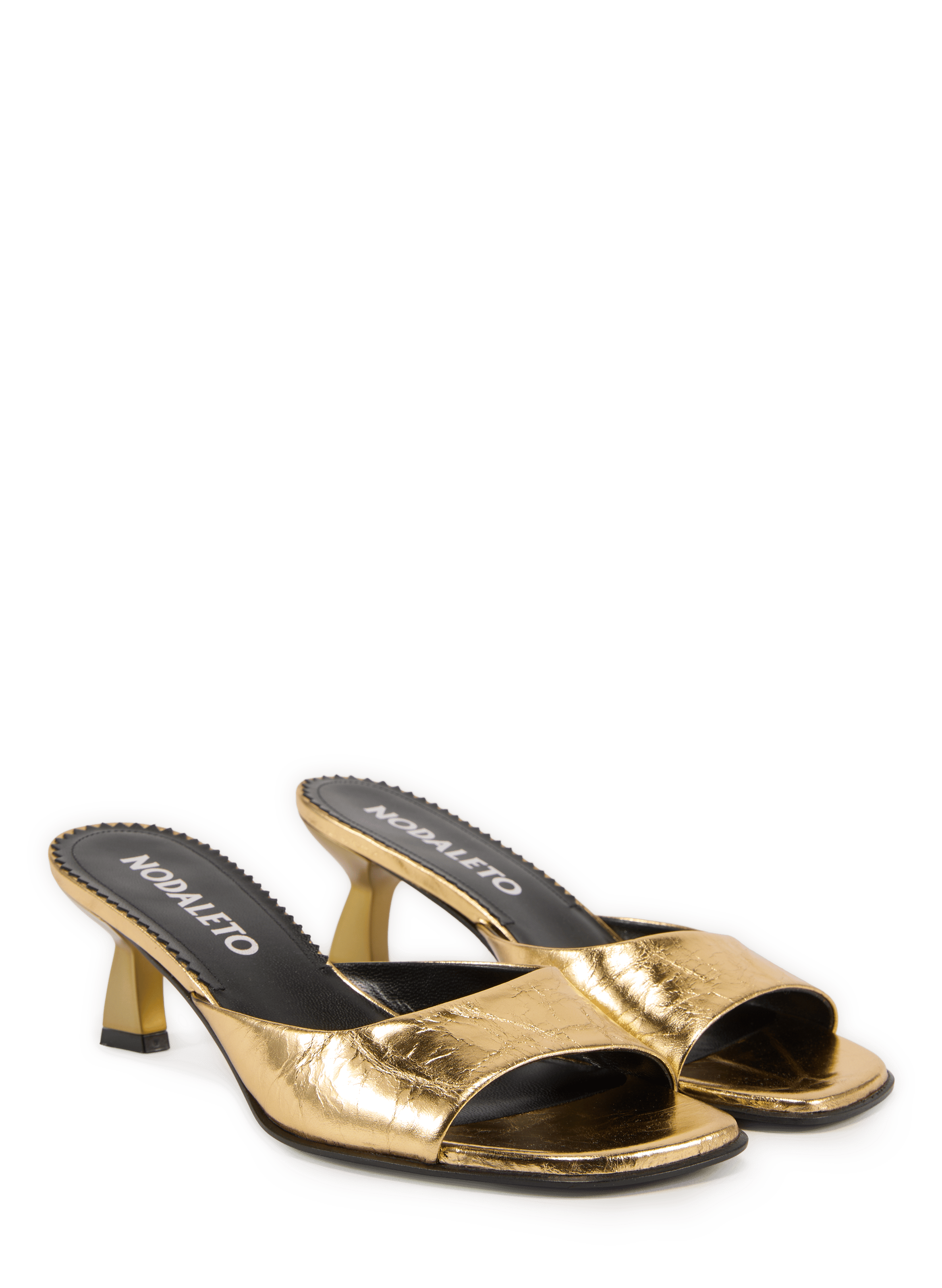 Patent leather mules NODALETO Golden