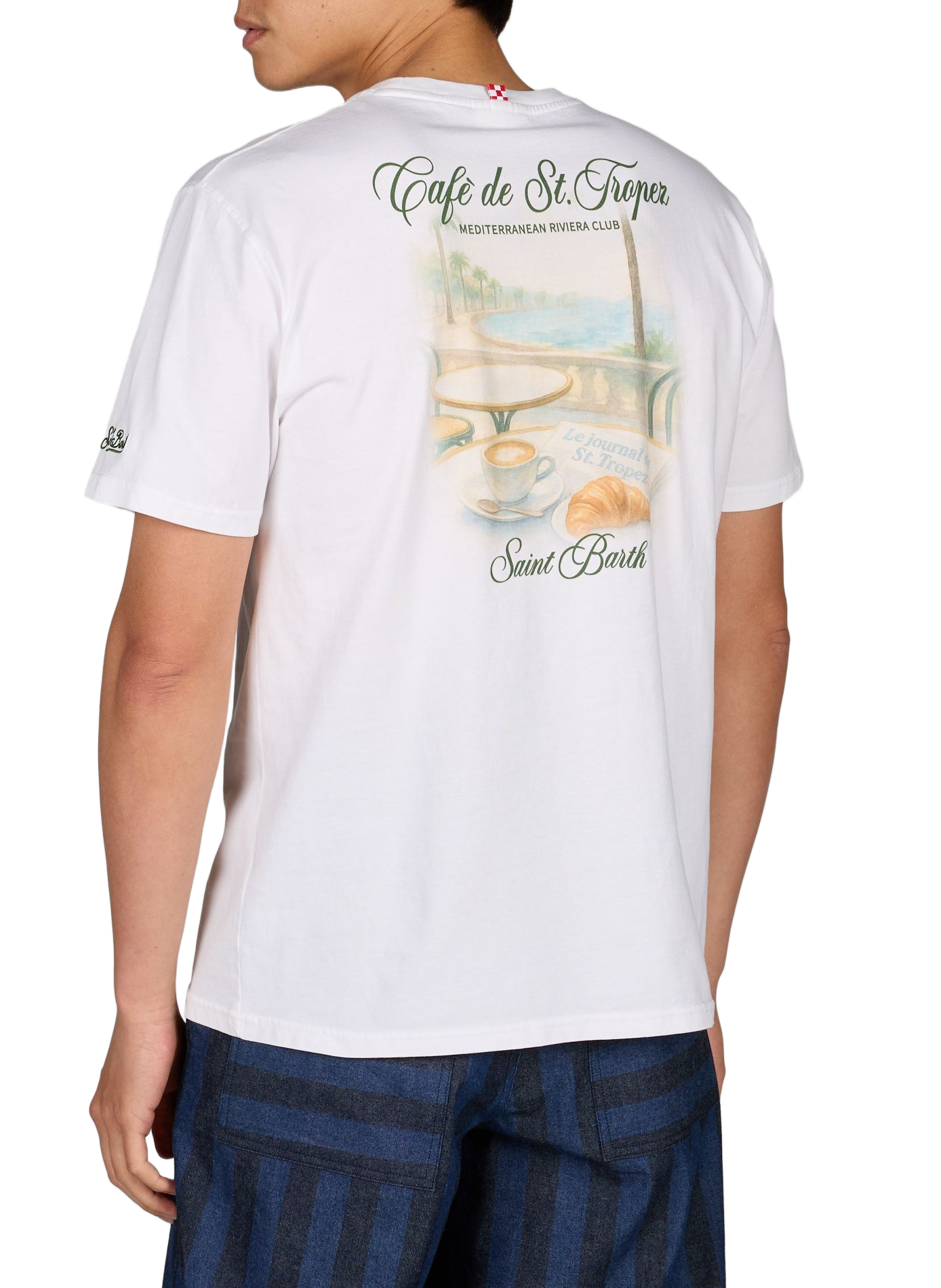Camiseta recta de algodón MC2 SAINT BARTH Blanco