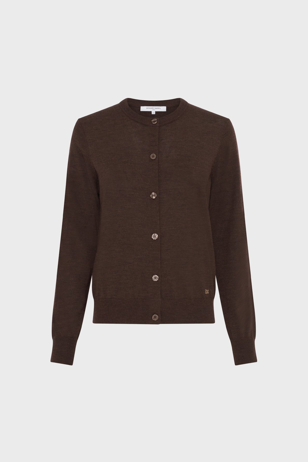 Gilet en laine mérinos fine - estelle GERARD DAREL Marron