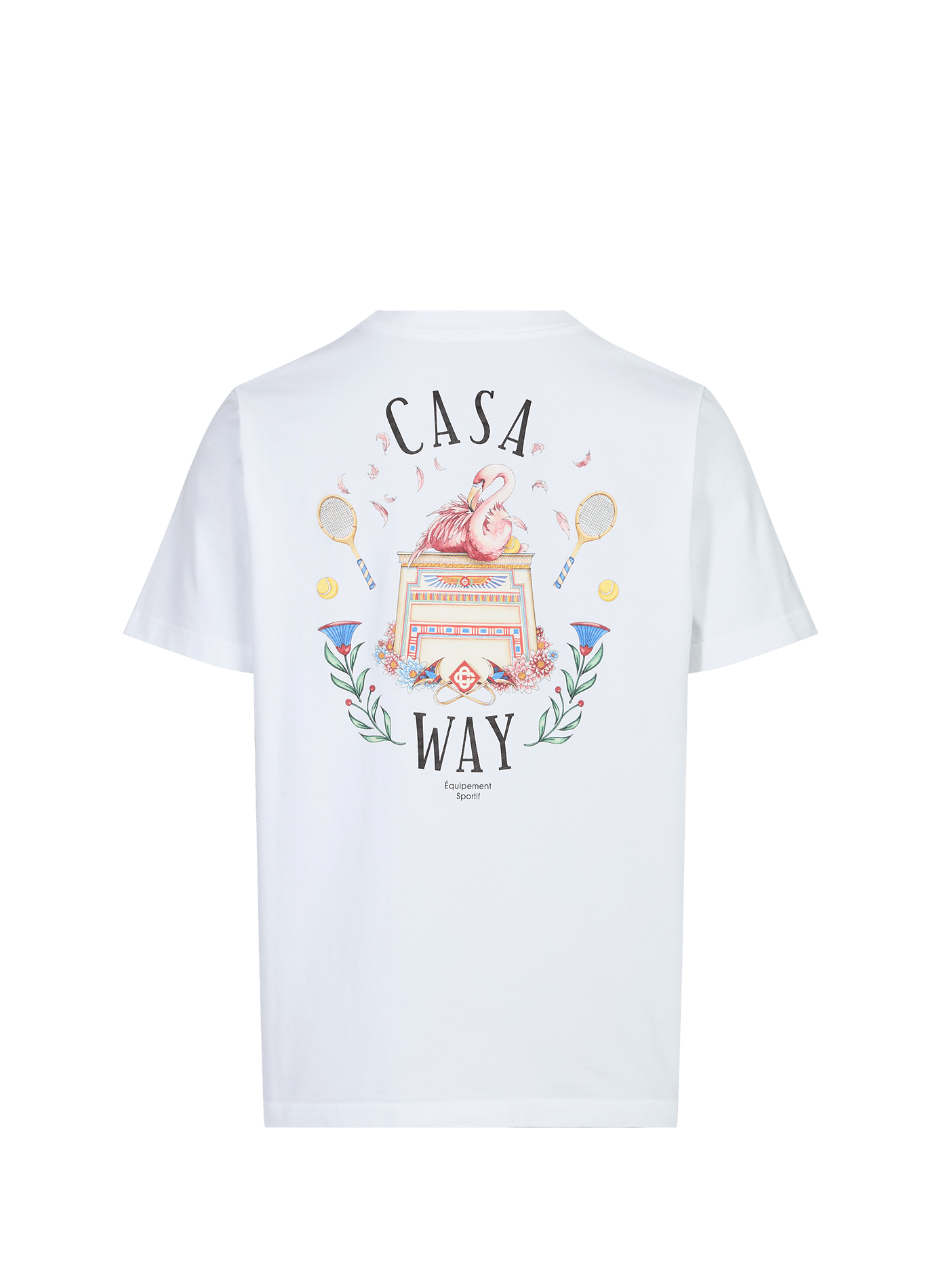 Bedrucktes T-Shirt mit Rundhalsausschnitt aus Baumwolle CASABLANCA PARIS Mehrfarbig