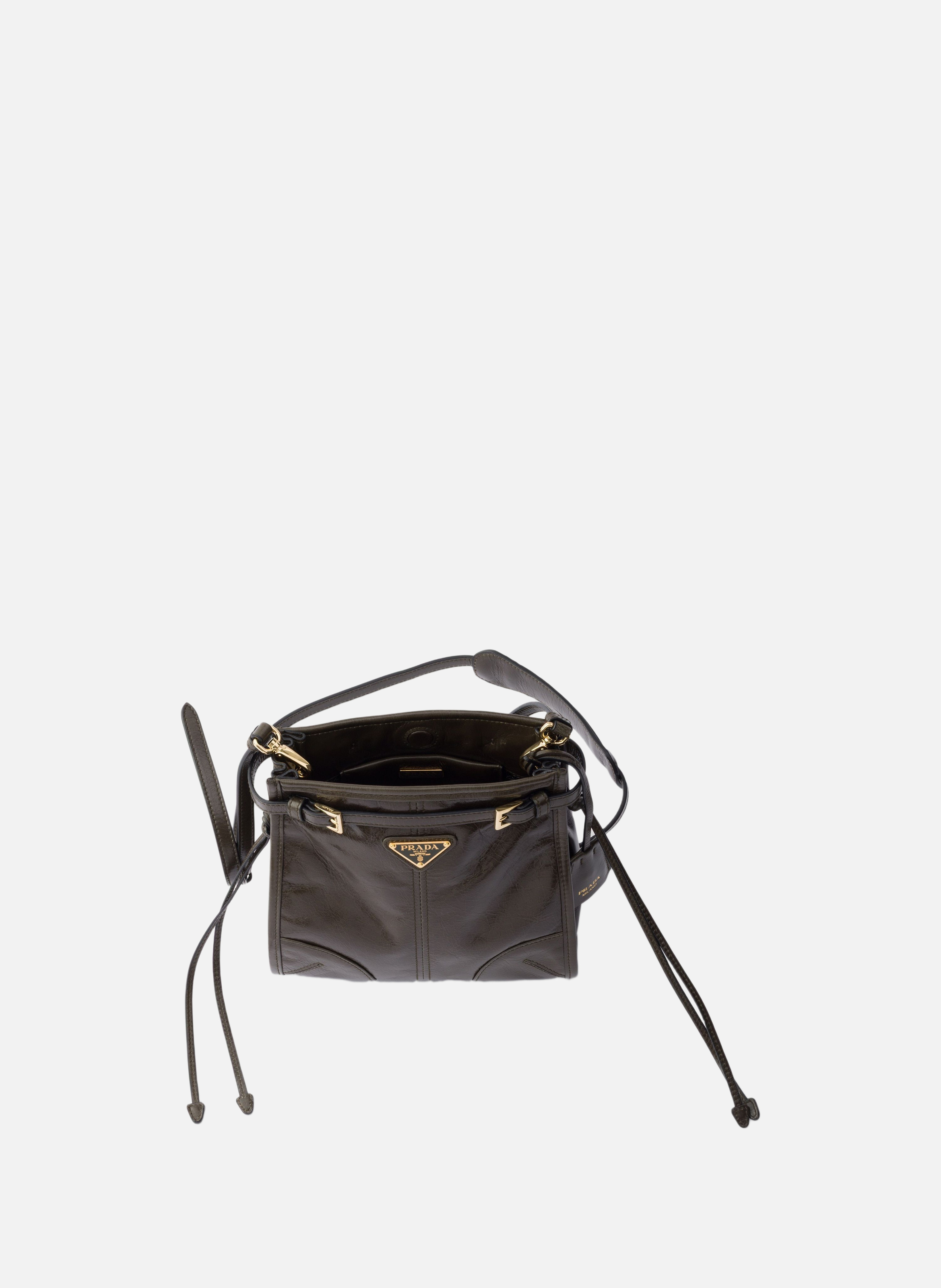 Mini sac porté épaule prada bonnie en cuir PRADA Vert