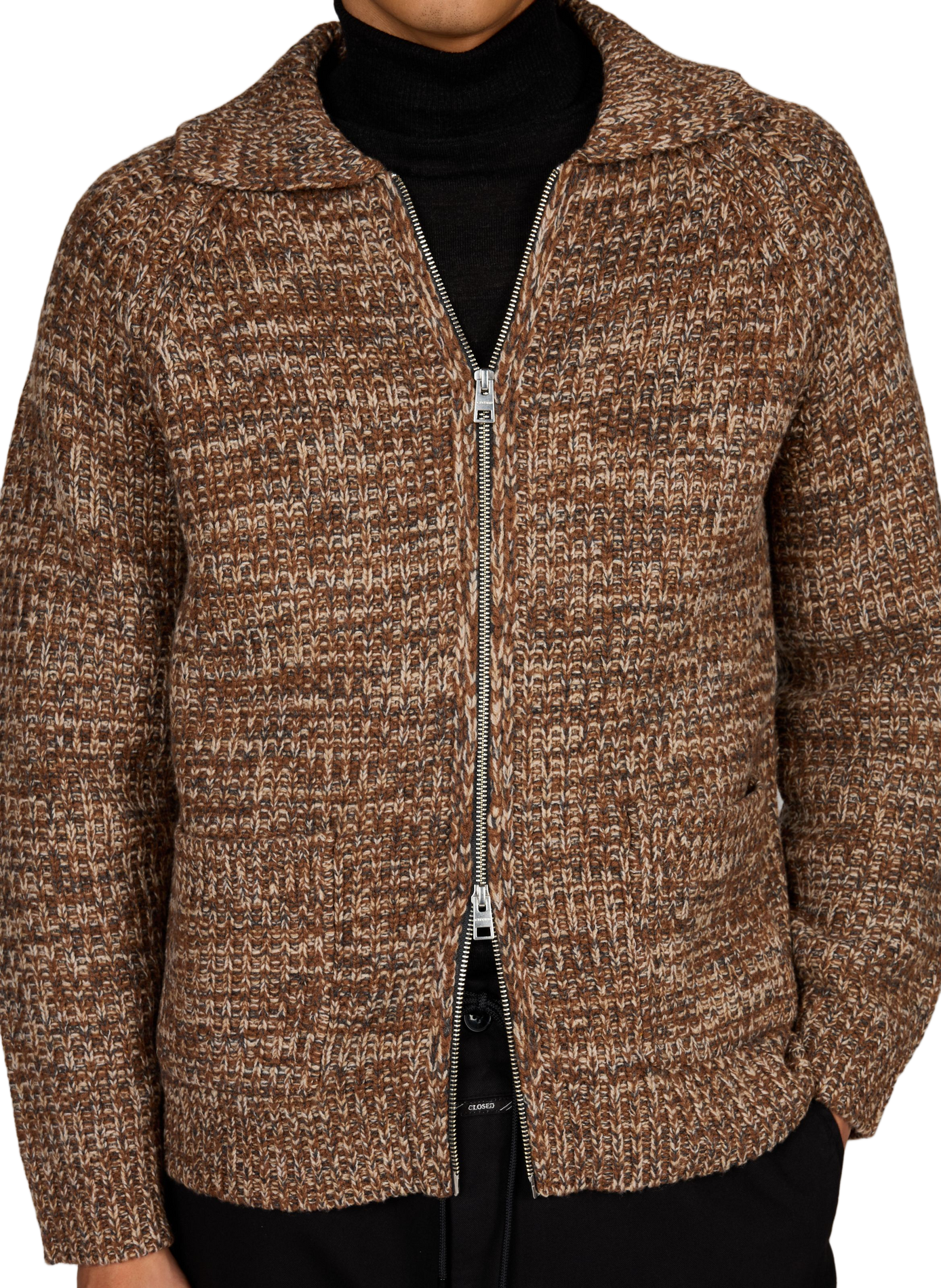 Wool waistcoat CLOSED Brown