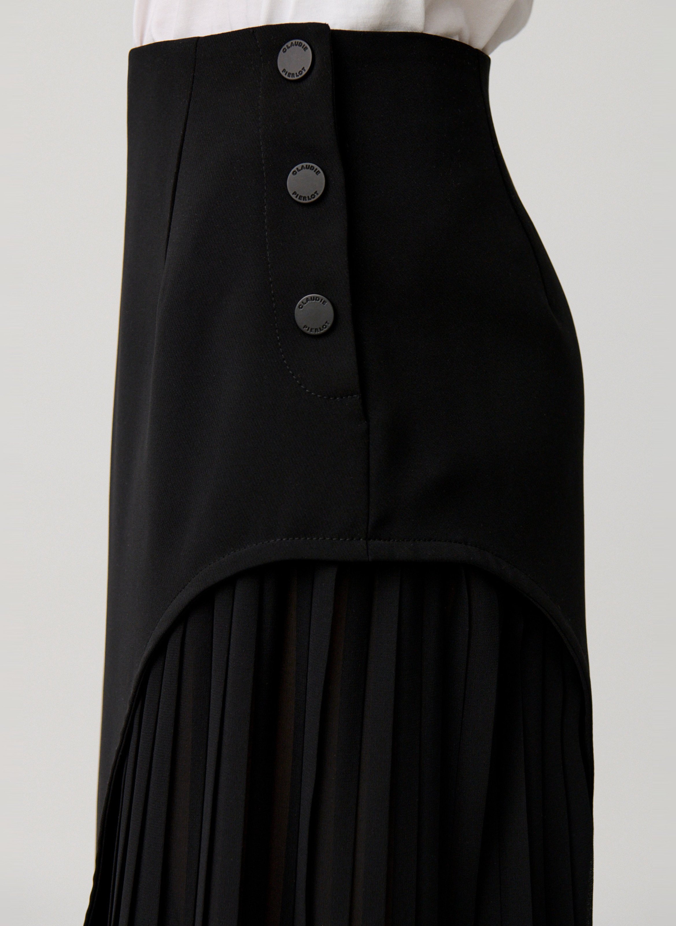 Jupe midi plissée simona CLAUDIE PIERLOT Noir