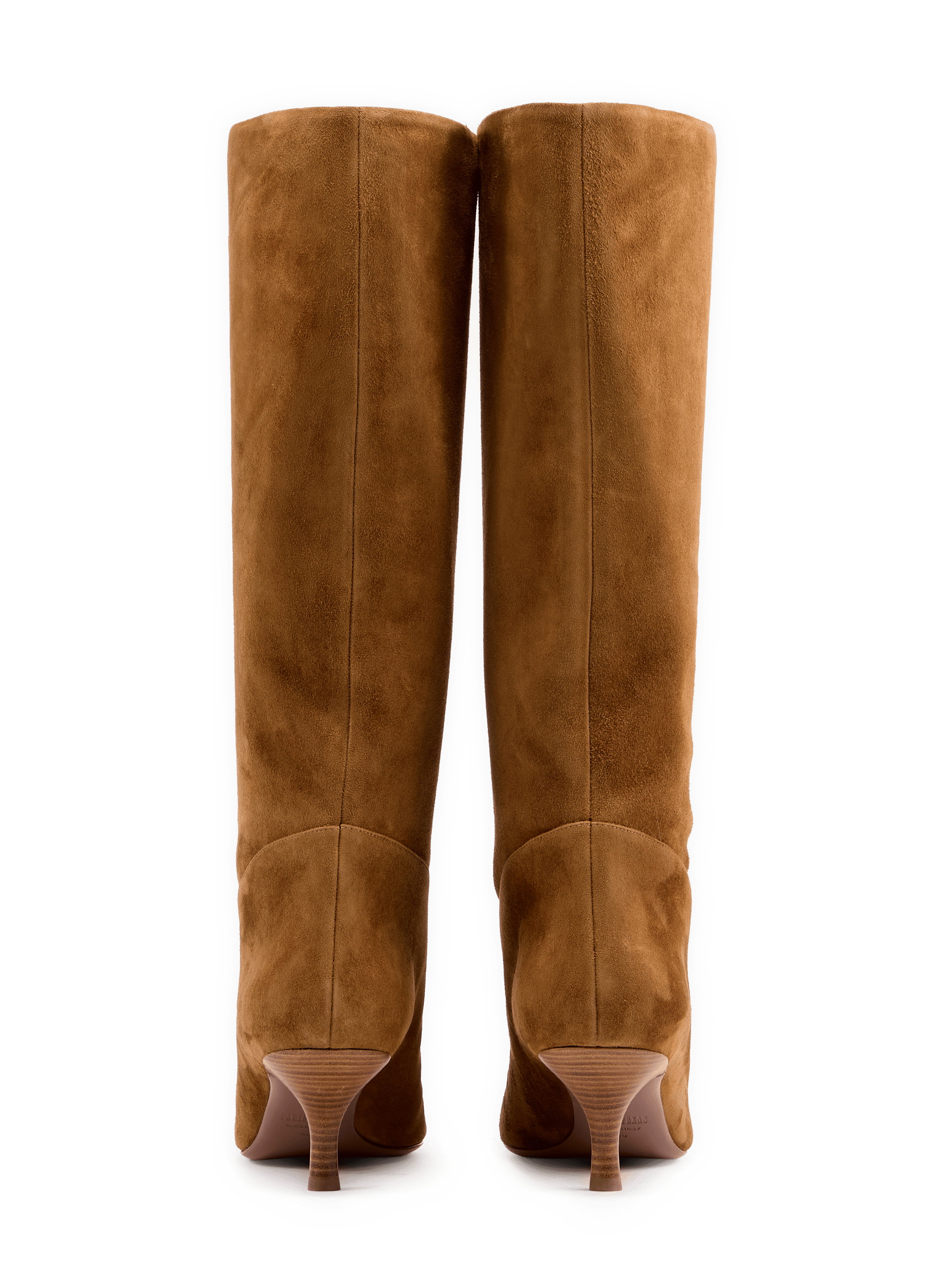 Bottes kitten heels Rose en cuir de chèvre PARIS TEXAS Marron