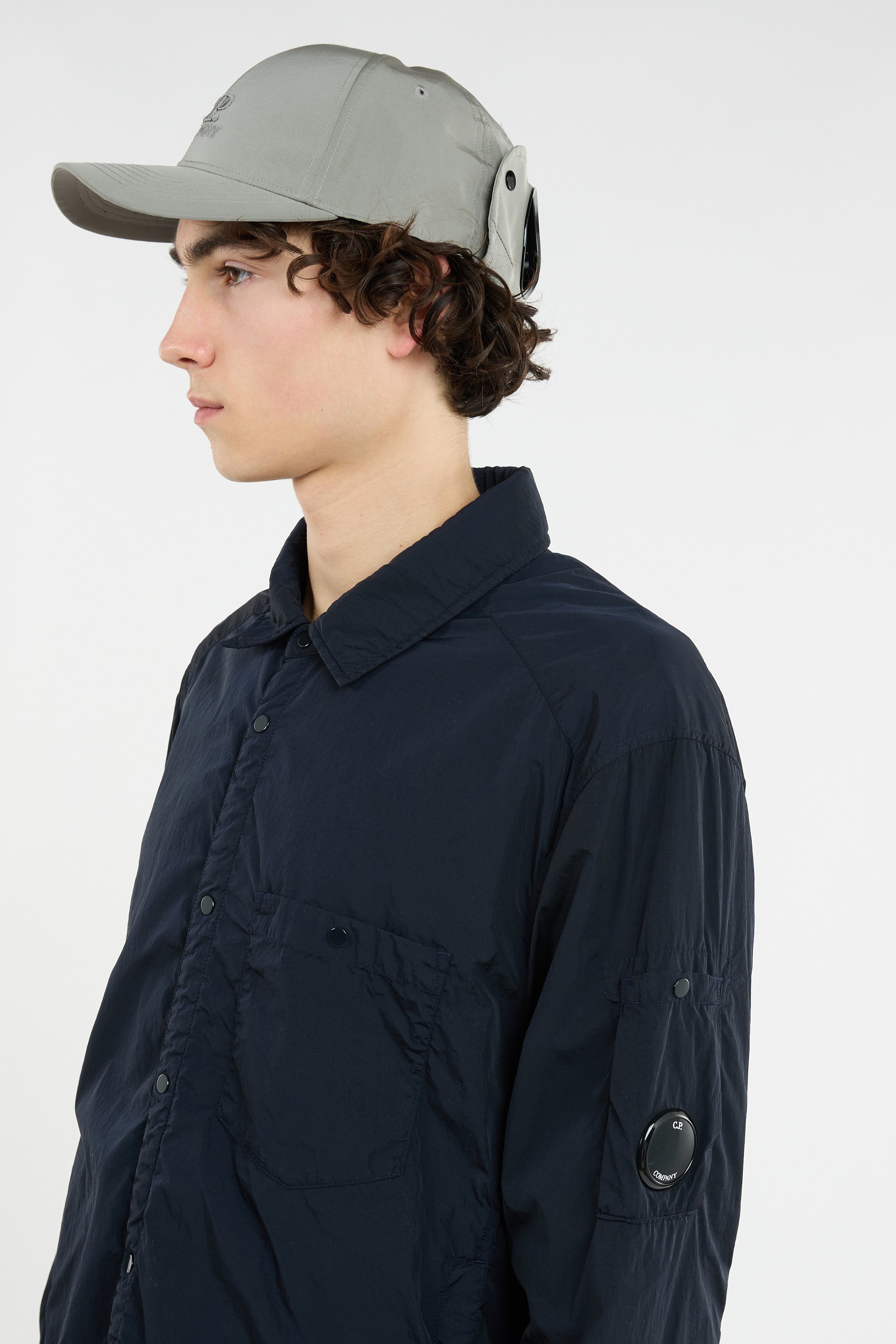 Veste chrome-r padded lens overshirt CP COMPANY Bleu