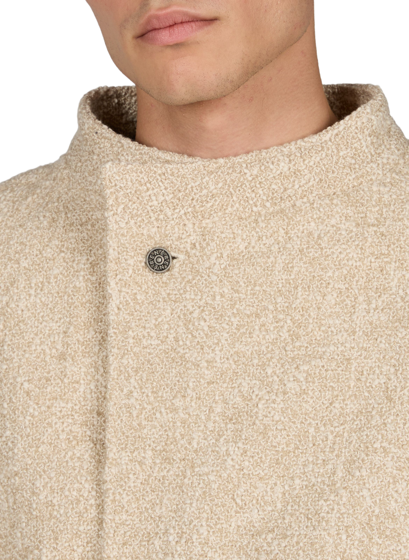 Oversized cotton-blend jacket RENÈ Beige