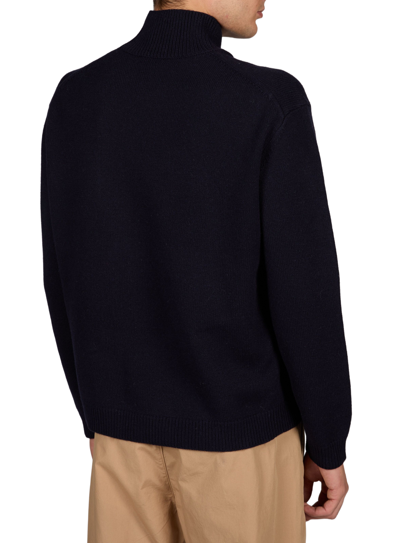 Wollpullover mit geradem Stehkragen MAISON KITSUNÉ Blau