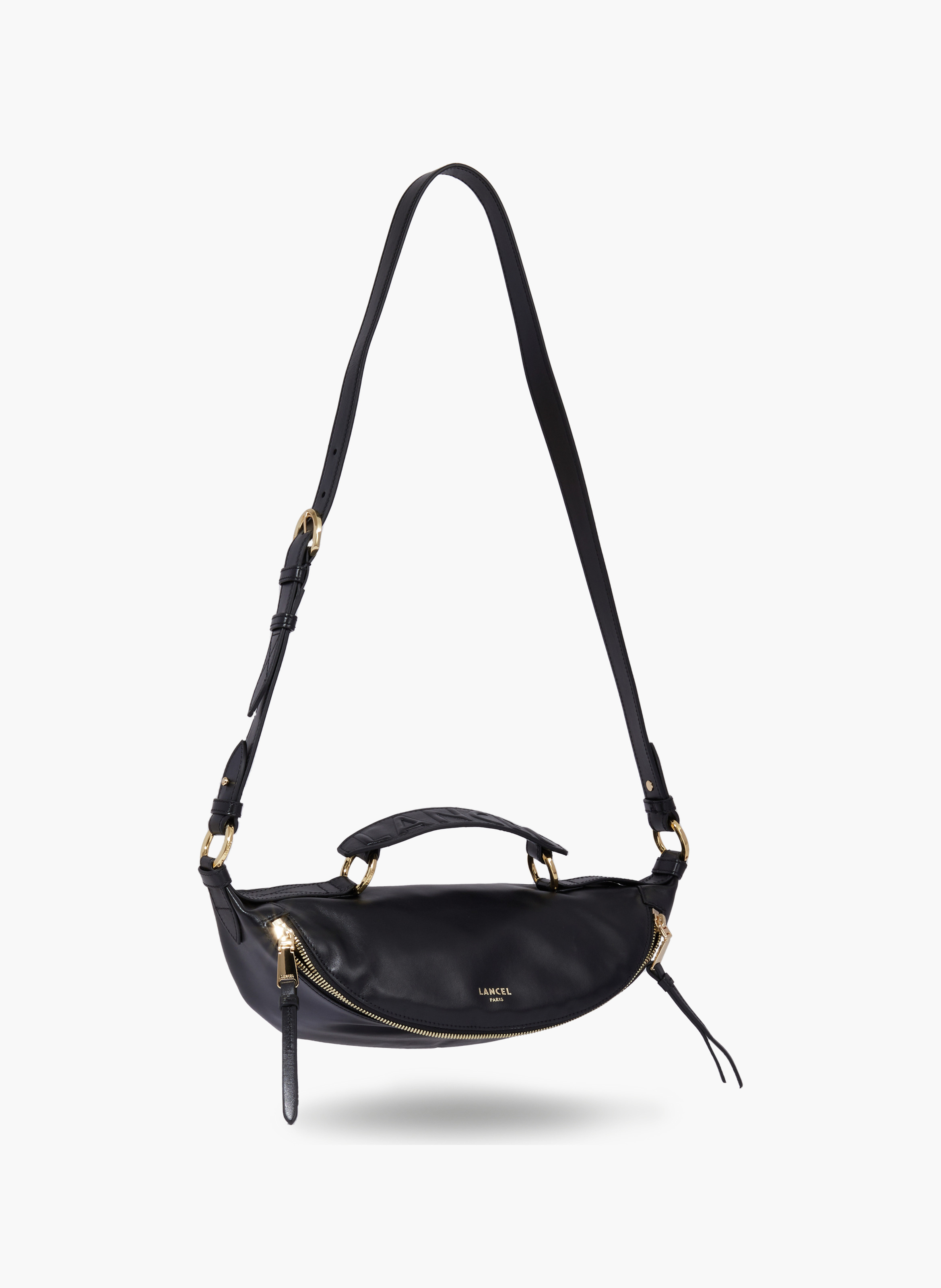Sac porté croisé s origami de lancel en cuir LANCEL Noir