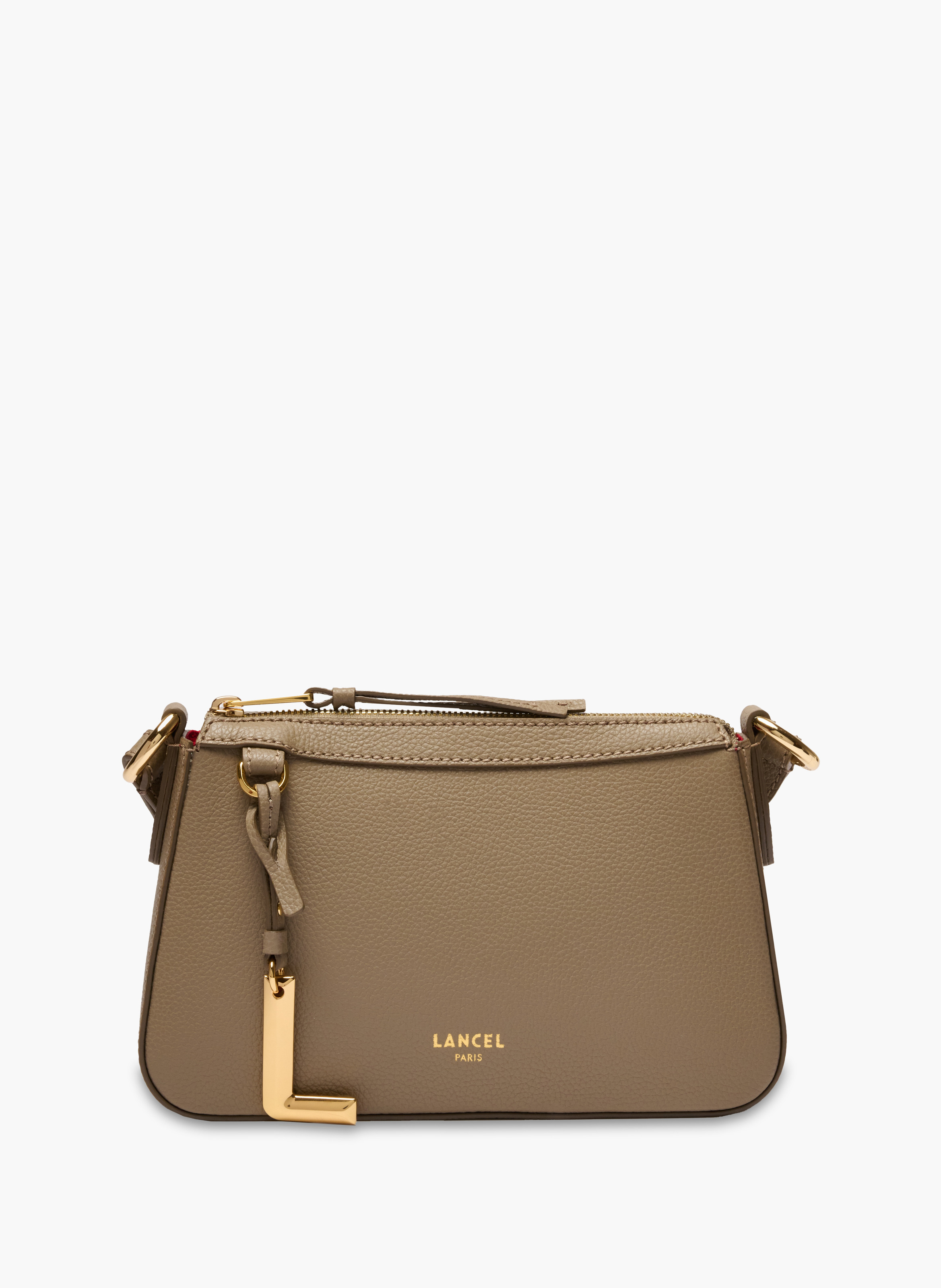 Mini sac zippé faubourg de lancel en cuir LANCEL Beige