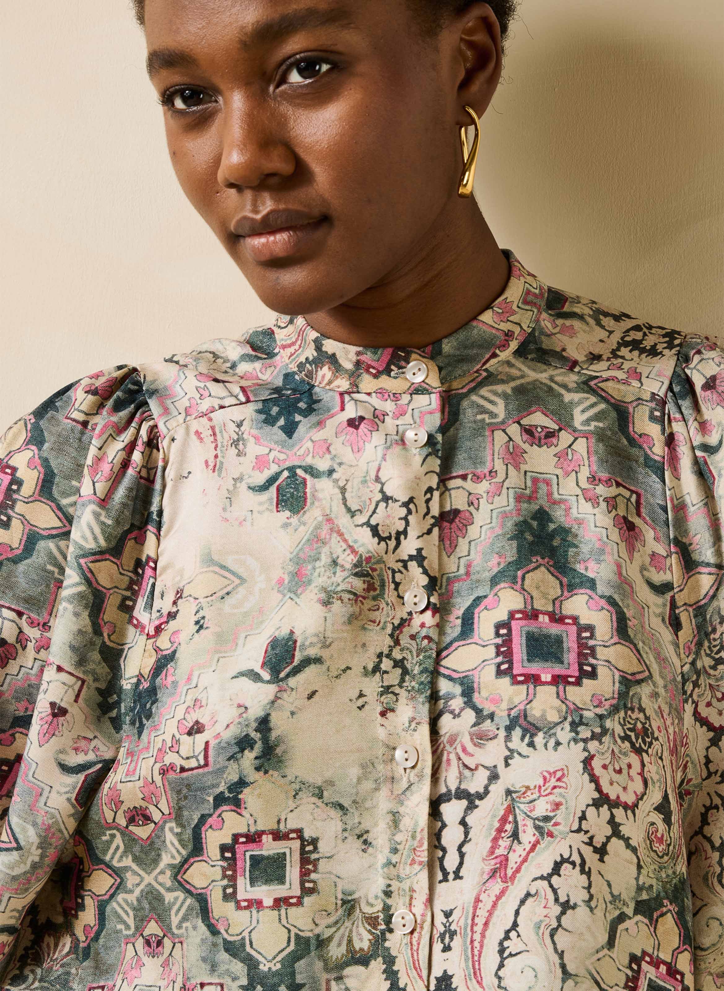 Shirt met ronde hals LA FEE MARABOUTEE Wit