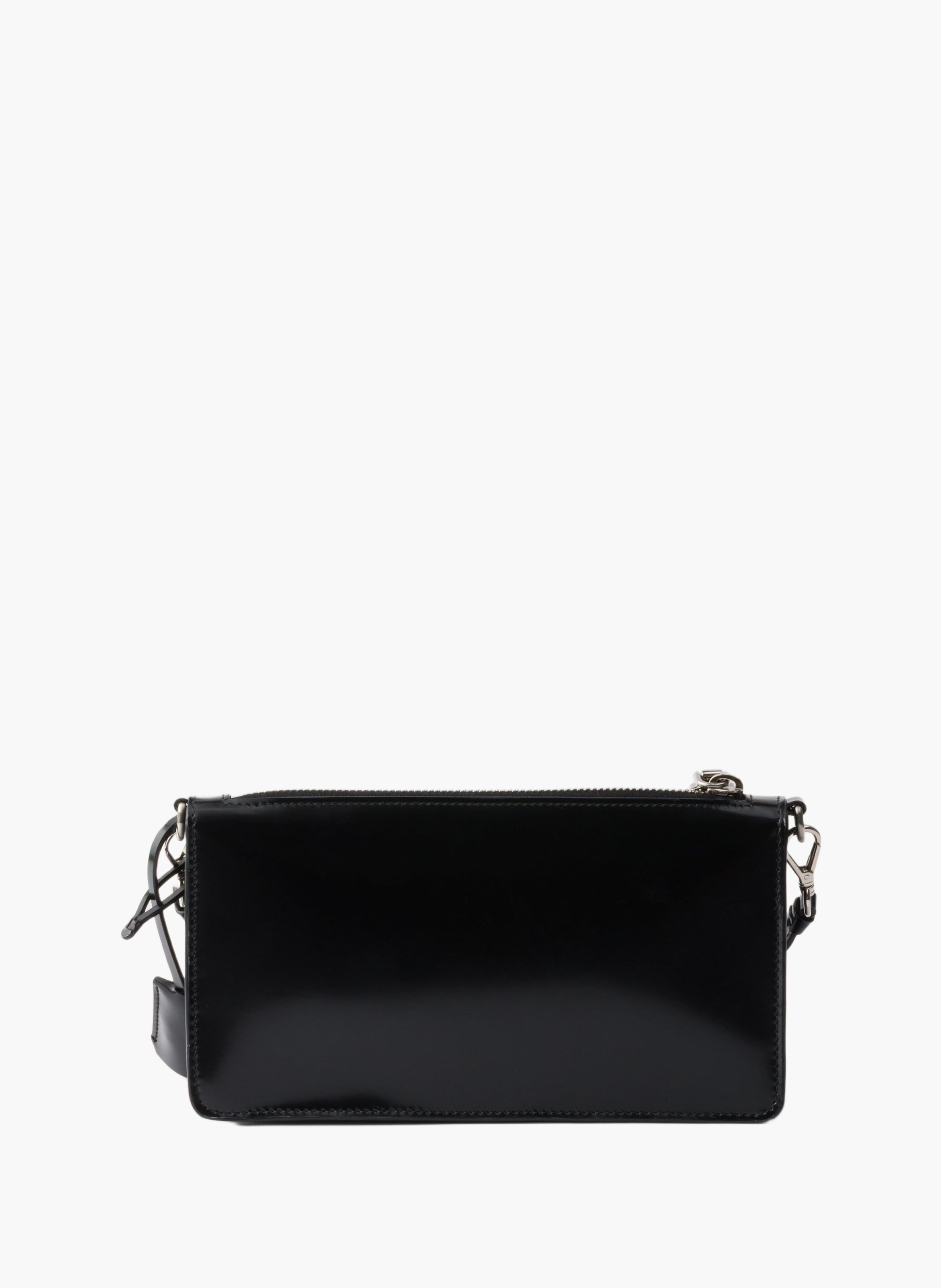 Mini pochette en cuir brossé PRADA Noir