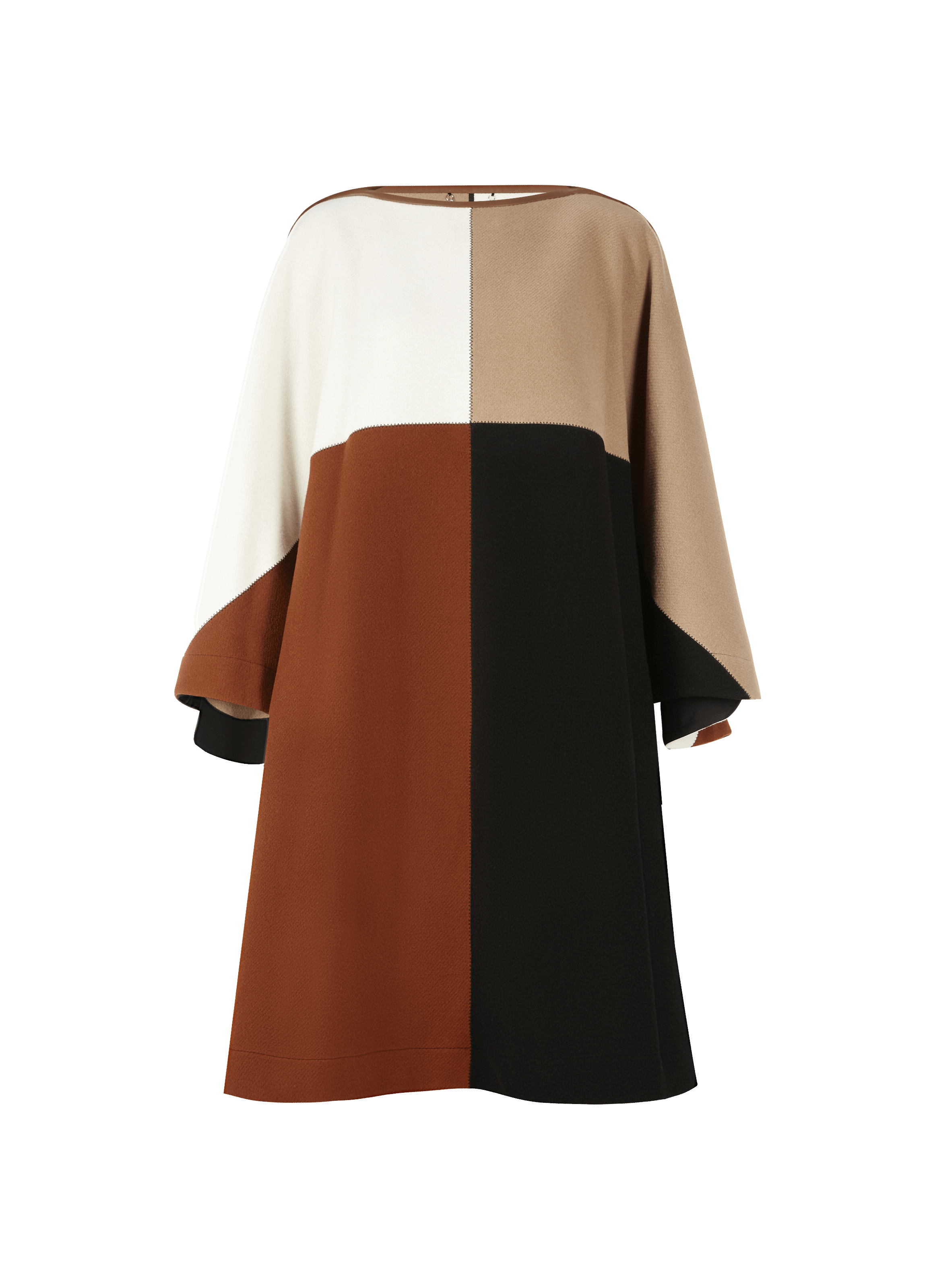 Poncho en laine mélangée