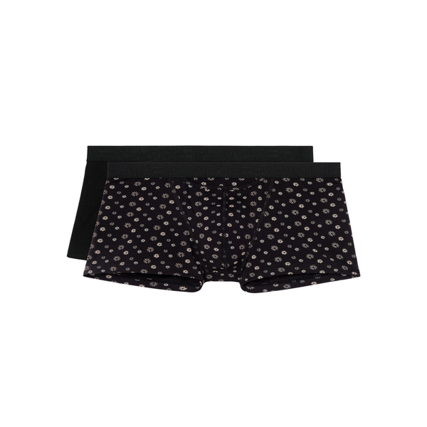 Hom Set Of Two Cotton Boxers In Black