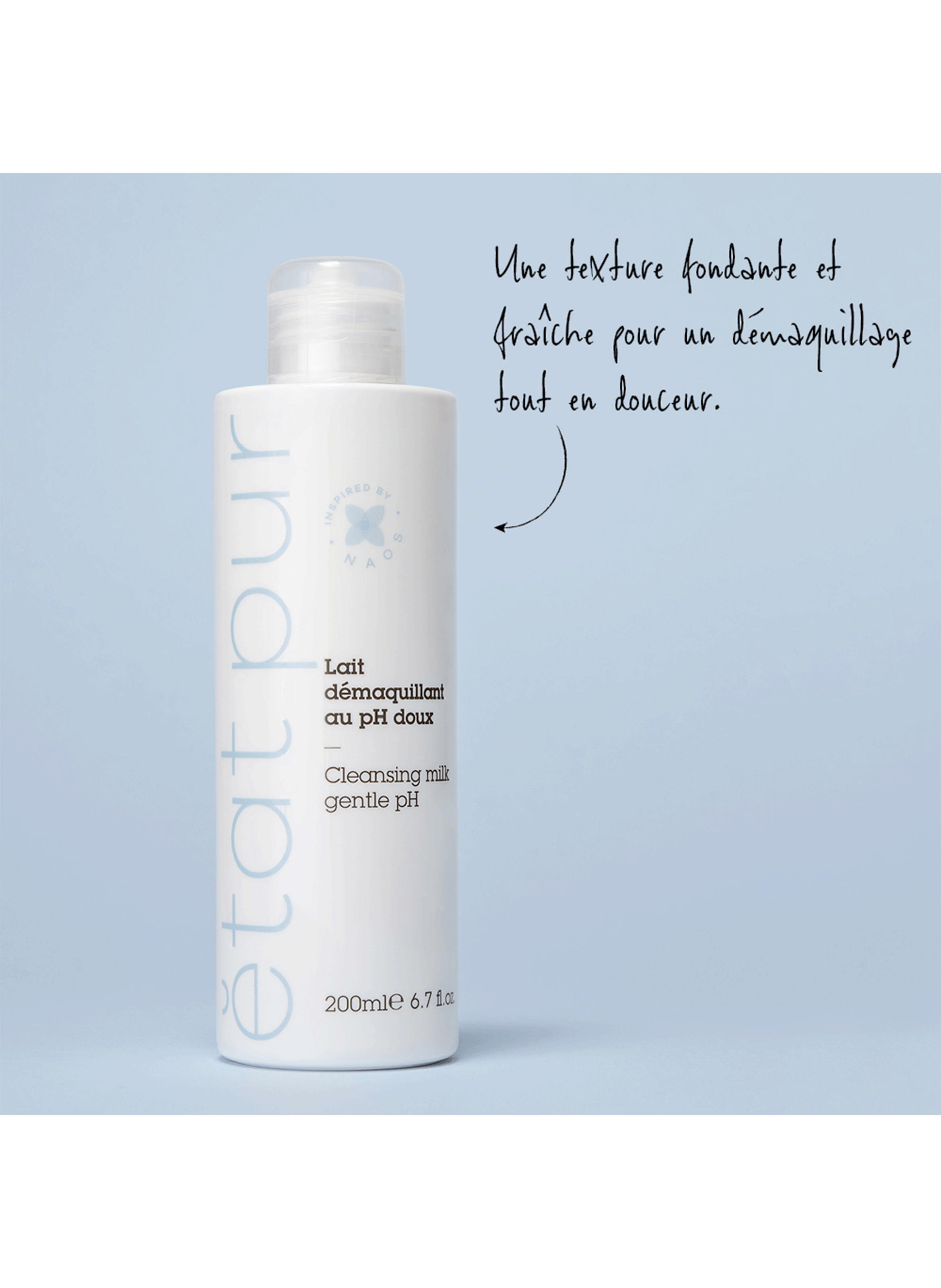 Le lait démaquillant au PH neutre ETAT PUR No color