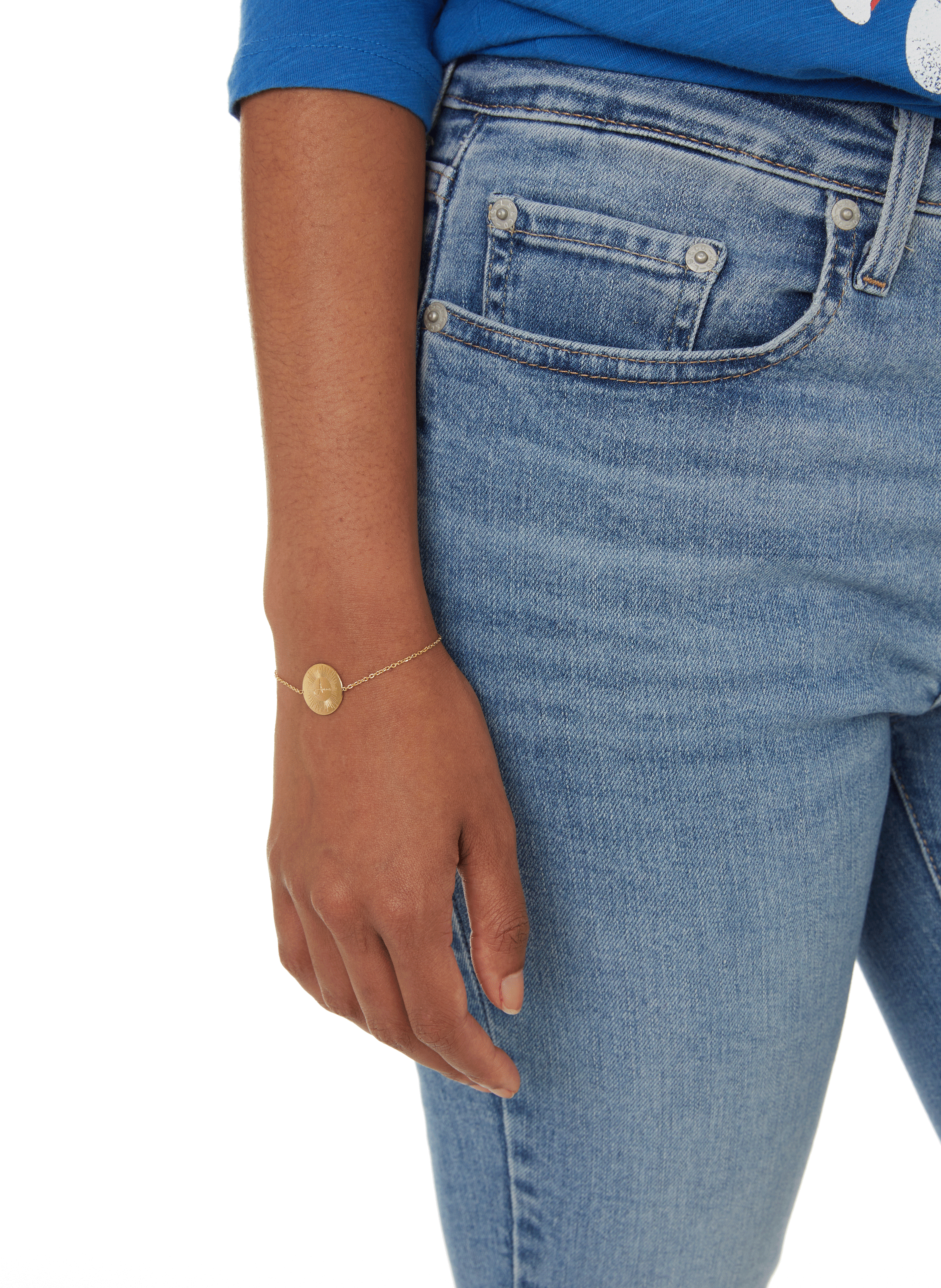 Jean skinny taille haute 721 LEVI'S Bleu