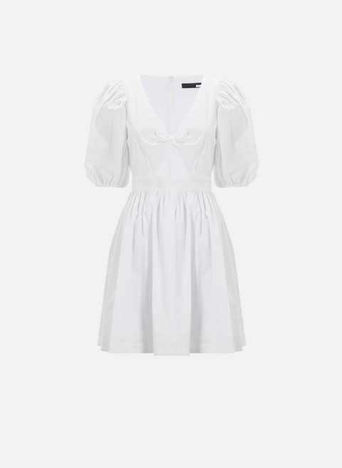 فستان قصير واسع باللون الأبيض rotate 