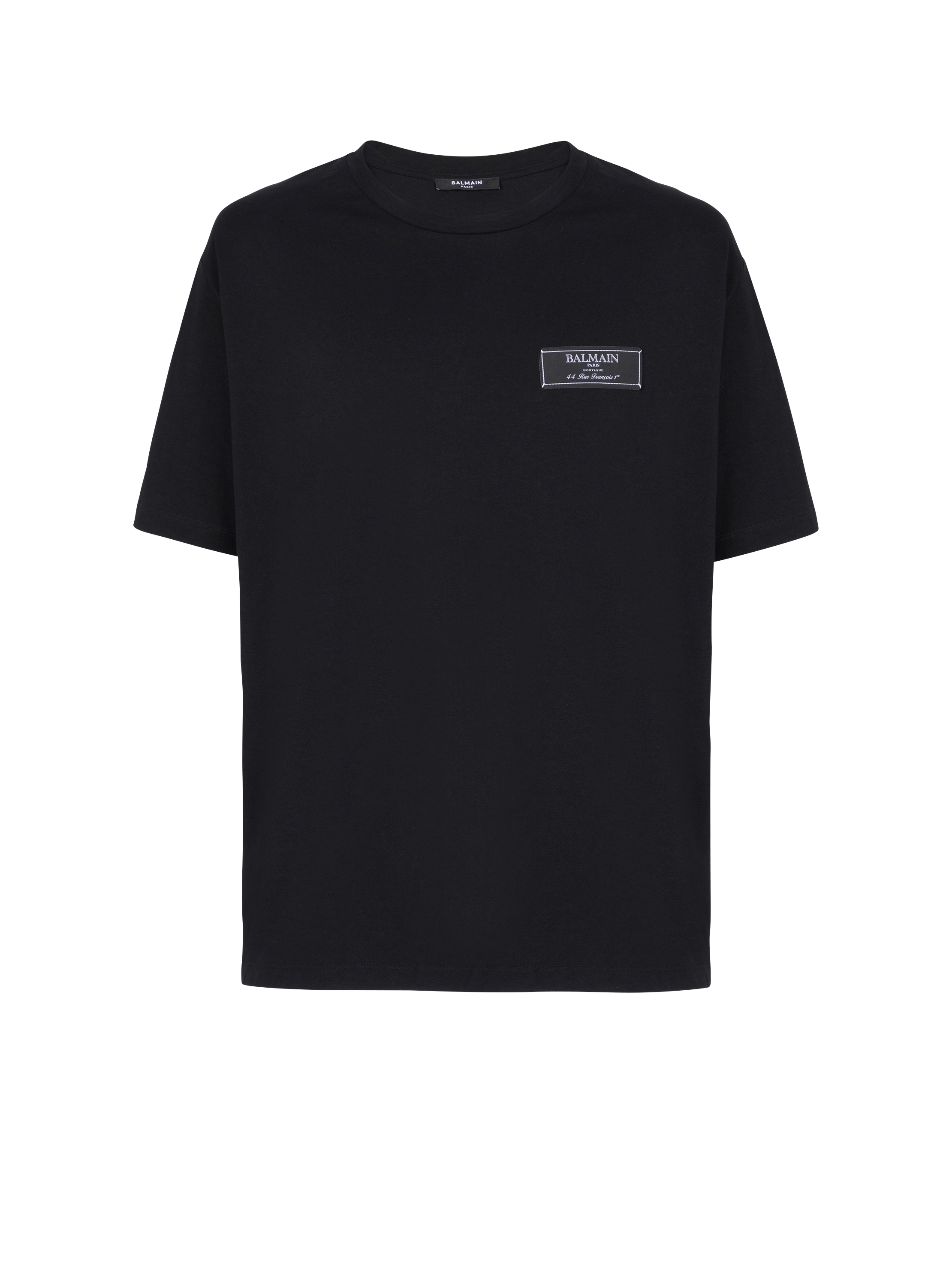 T-shirt Homme Balmain Paris Noir Taille L – Occasion Très Bon état – 100% Coton, Manches Courtes