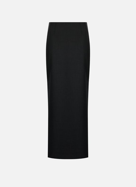 Long wool blend skirt Grey by SAISON 1865 SAISON 1865 Long wool blend skirt Grey