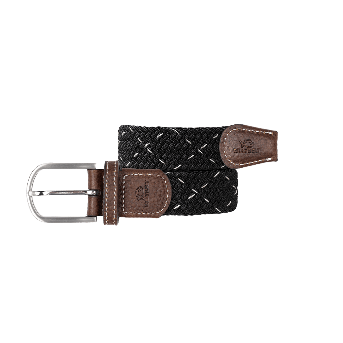 Ceinture tressée élastique multicolore BILLYBELT Noir