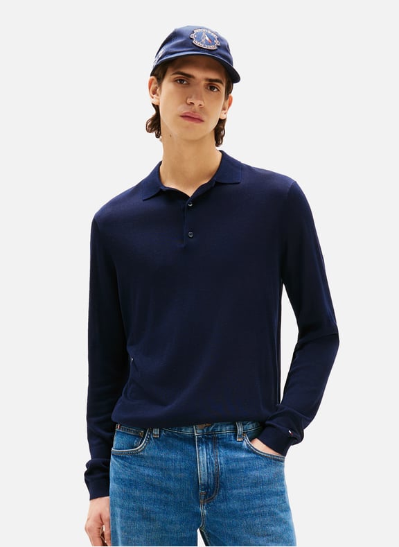 Long sleeve polo shirt Blue by TOMMY HILFIGER TOMMY HILFIGER Long sleeve polo shirt Blue