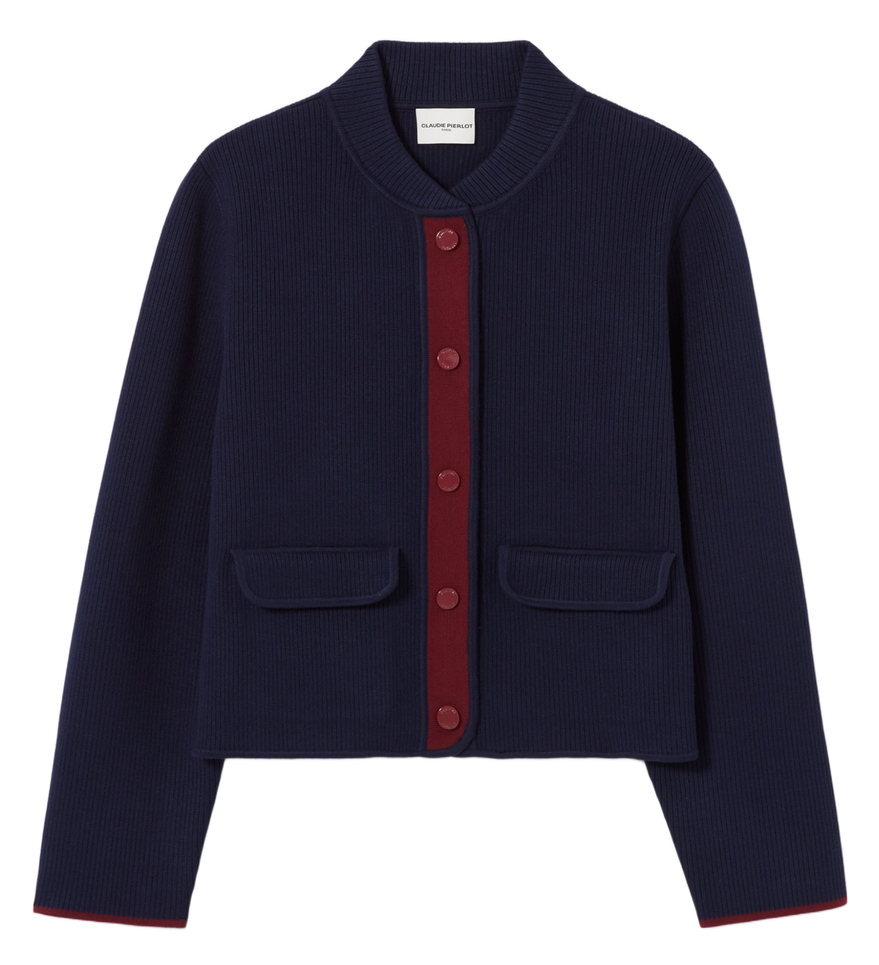 Cardigan col teddy bicolore CLAUDIE PIERLOT Multicolore