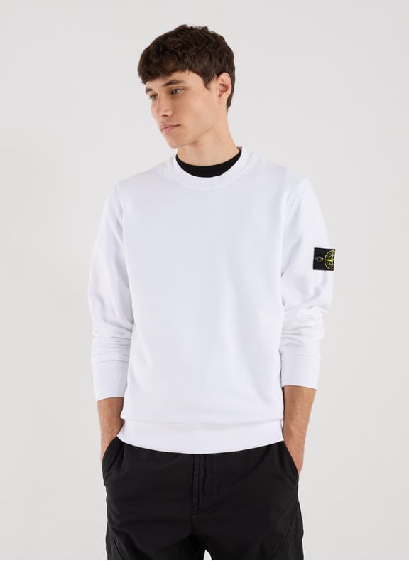 Sweatshirt en coton Blanc by STONE ISLAND STONE ISLAND Sweatshirt en coton Blanc