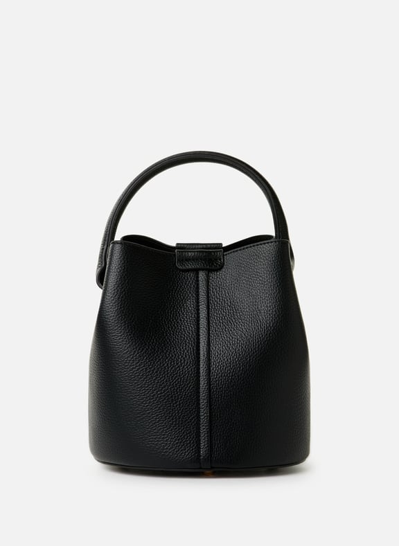 Crackled bucket bag Black by AU PRINTEMPS PARIS AU PRINTEMPS PARIS Crackled bucket bag Black
