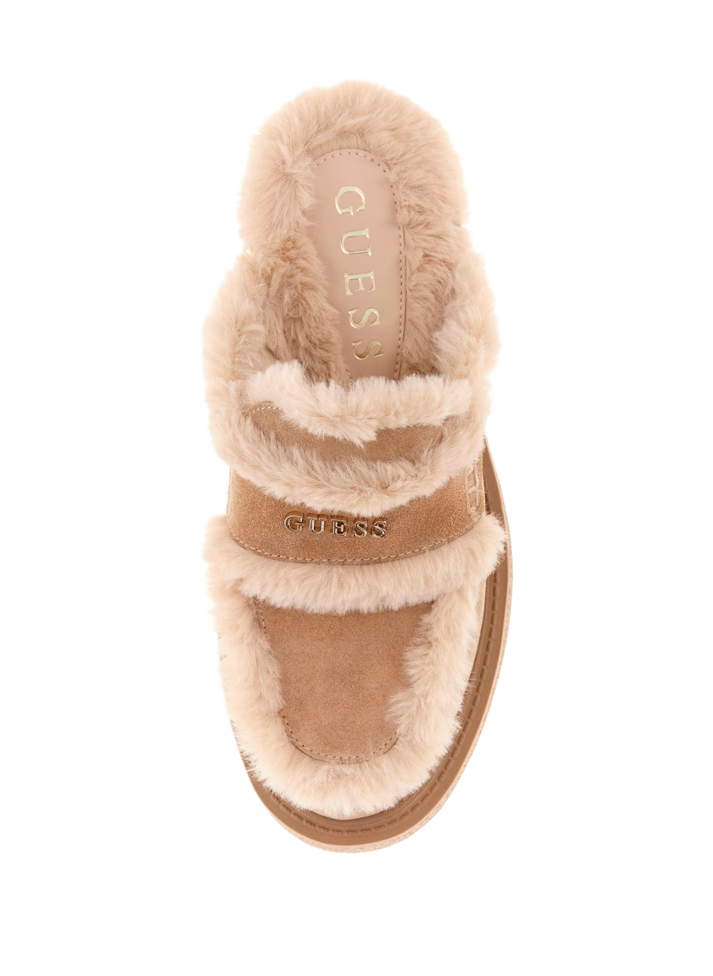 Yaneta mixed leather mules GUESS Brown