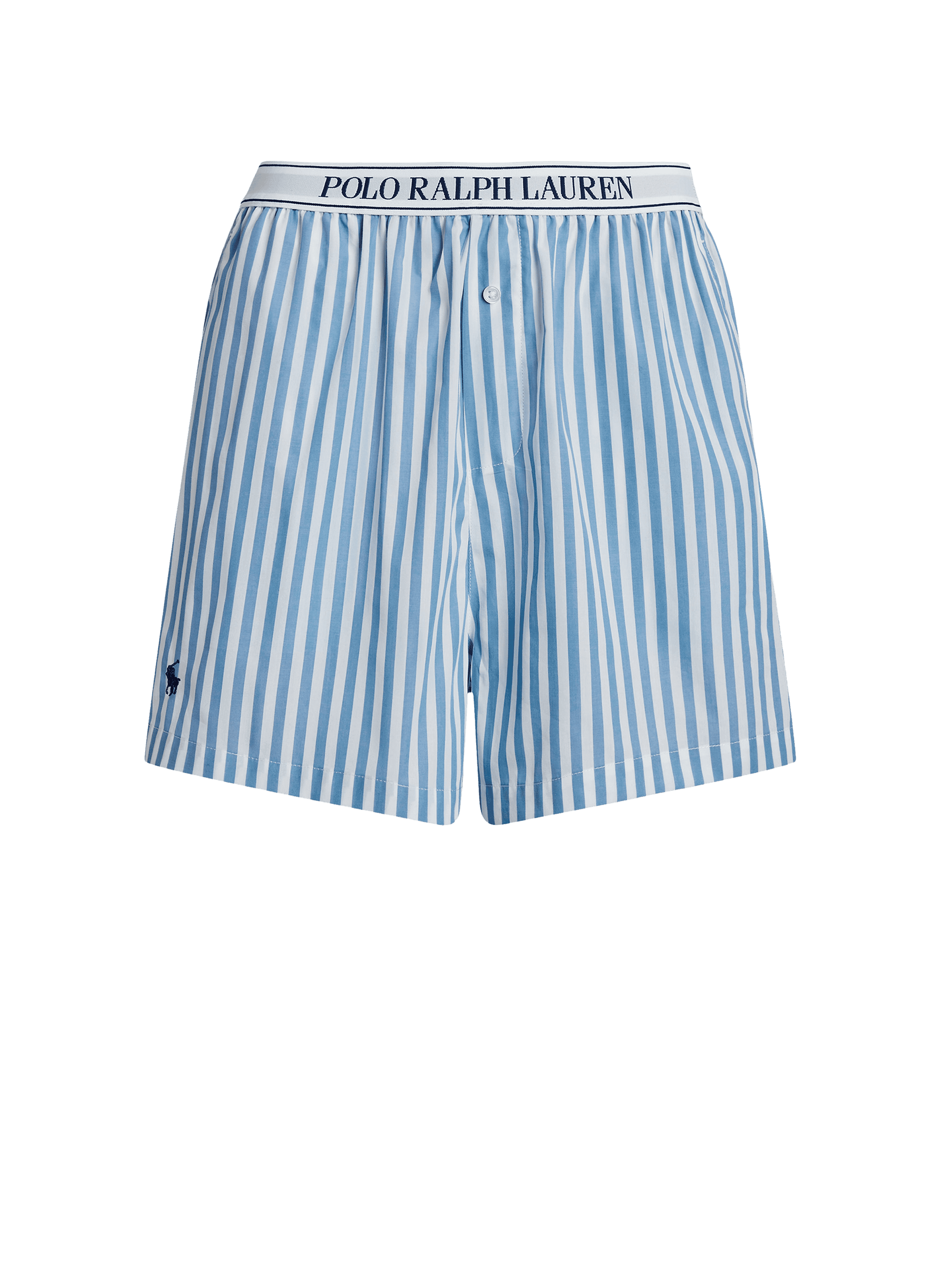 Short de pyjama rayé en coton POLO RALPH LAUREN Bleu