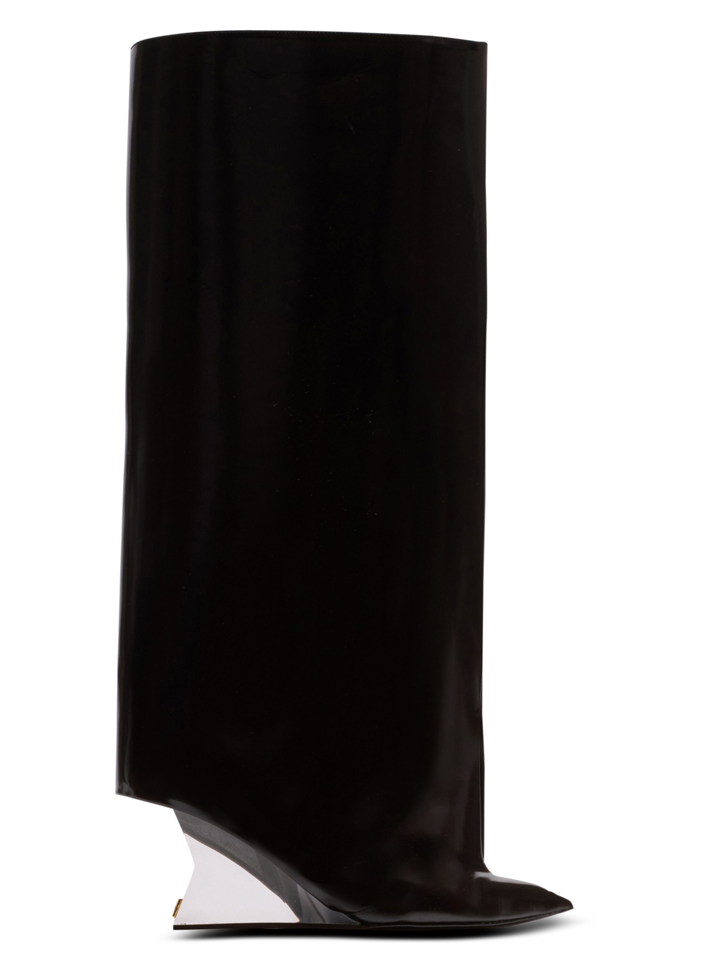 Bottes wedge en cuir de veau BALMAIN Noir