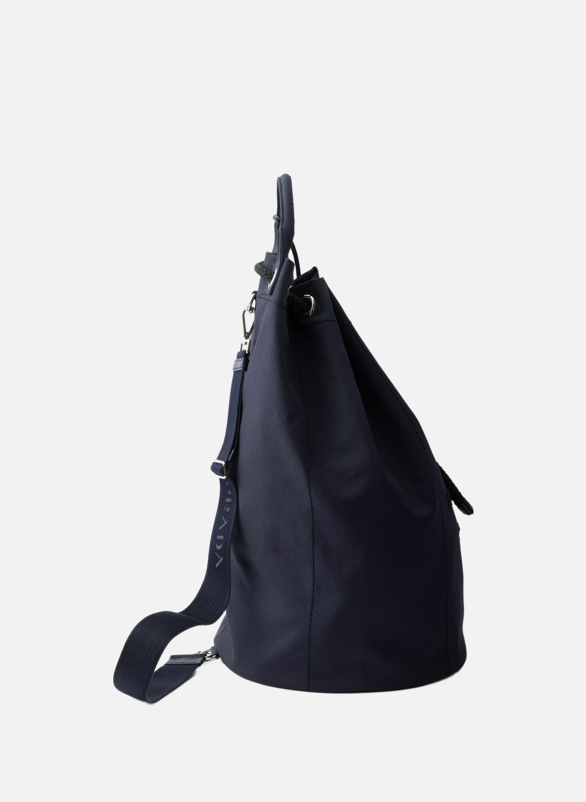 Sac de sport en toile avec cordon de serrage PRADA Bleu