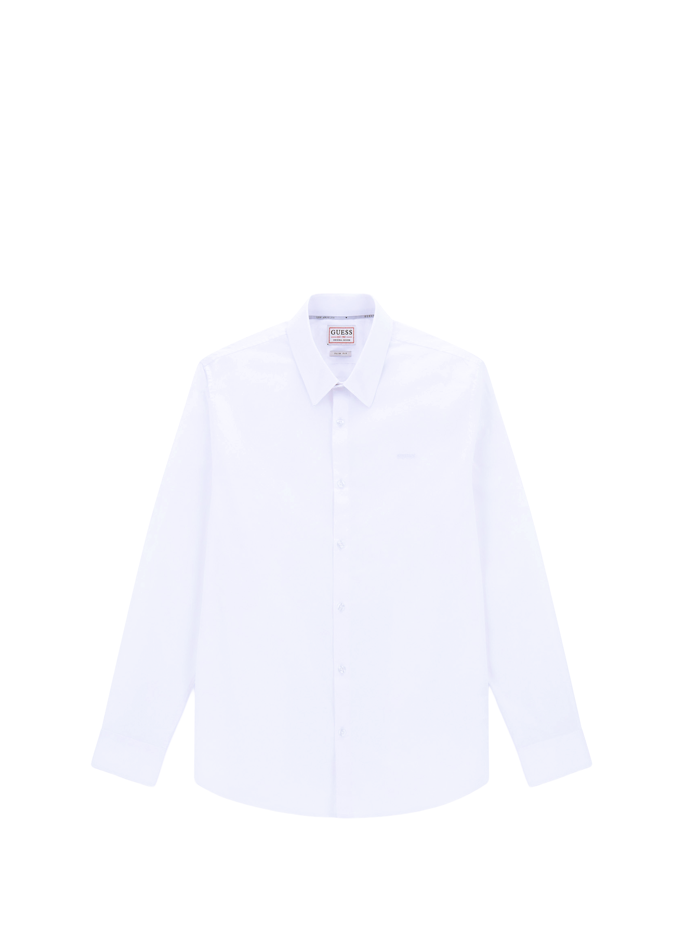 Straight cotton blend Shirt GUESS White