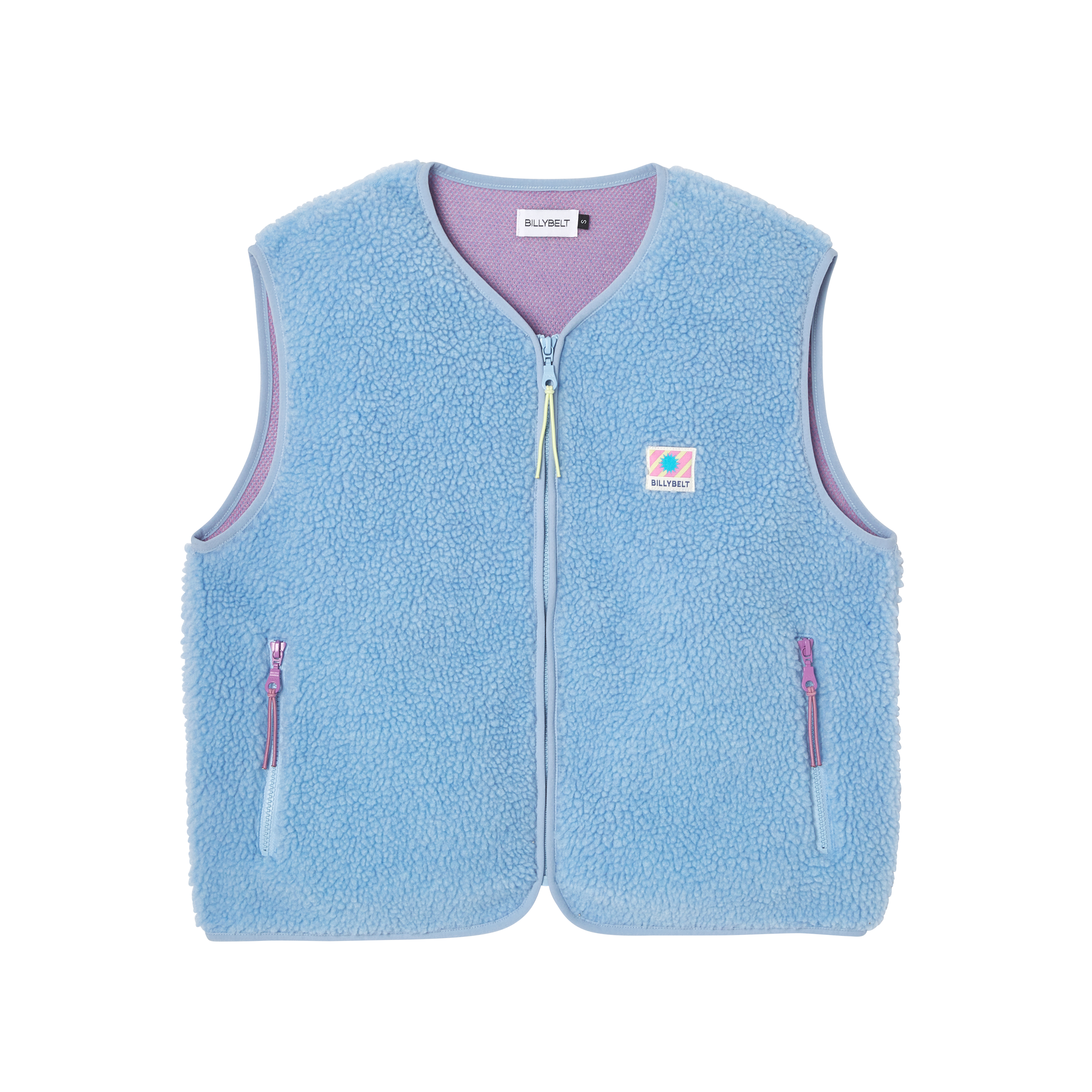 Veste sherpa zippée sans manches BILLYBELT Bleu