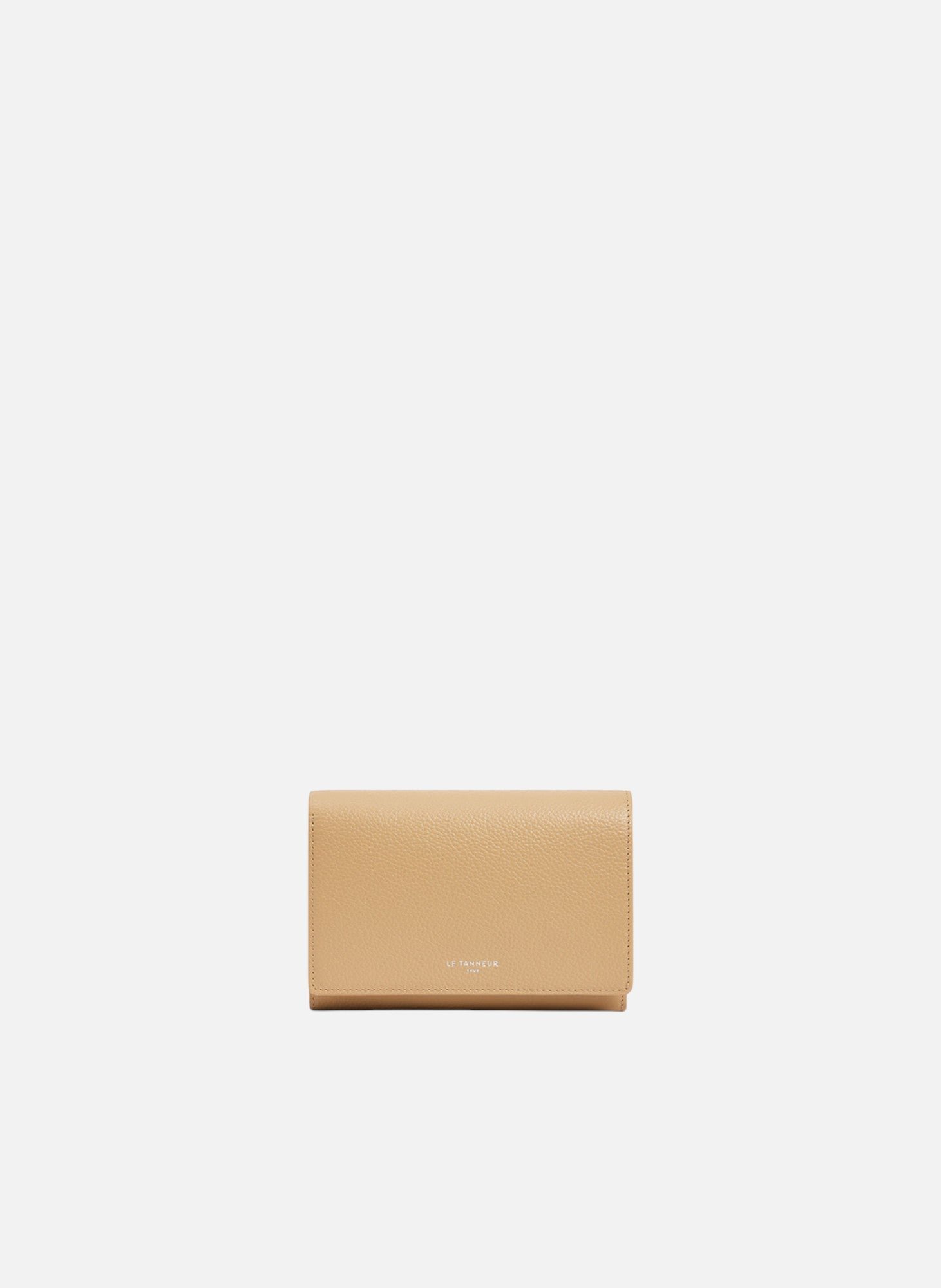 Portefeuille emilie en cuir grainé LE TANNEUR Beige