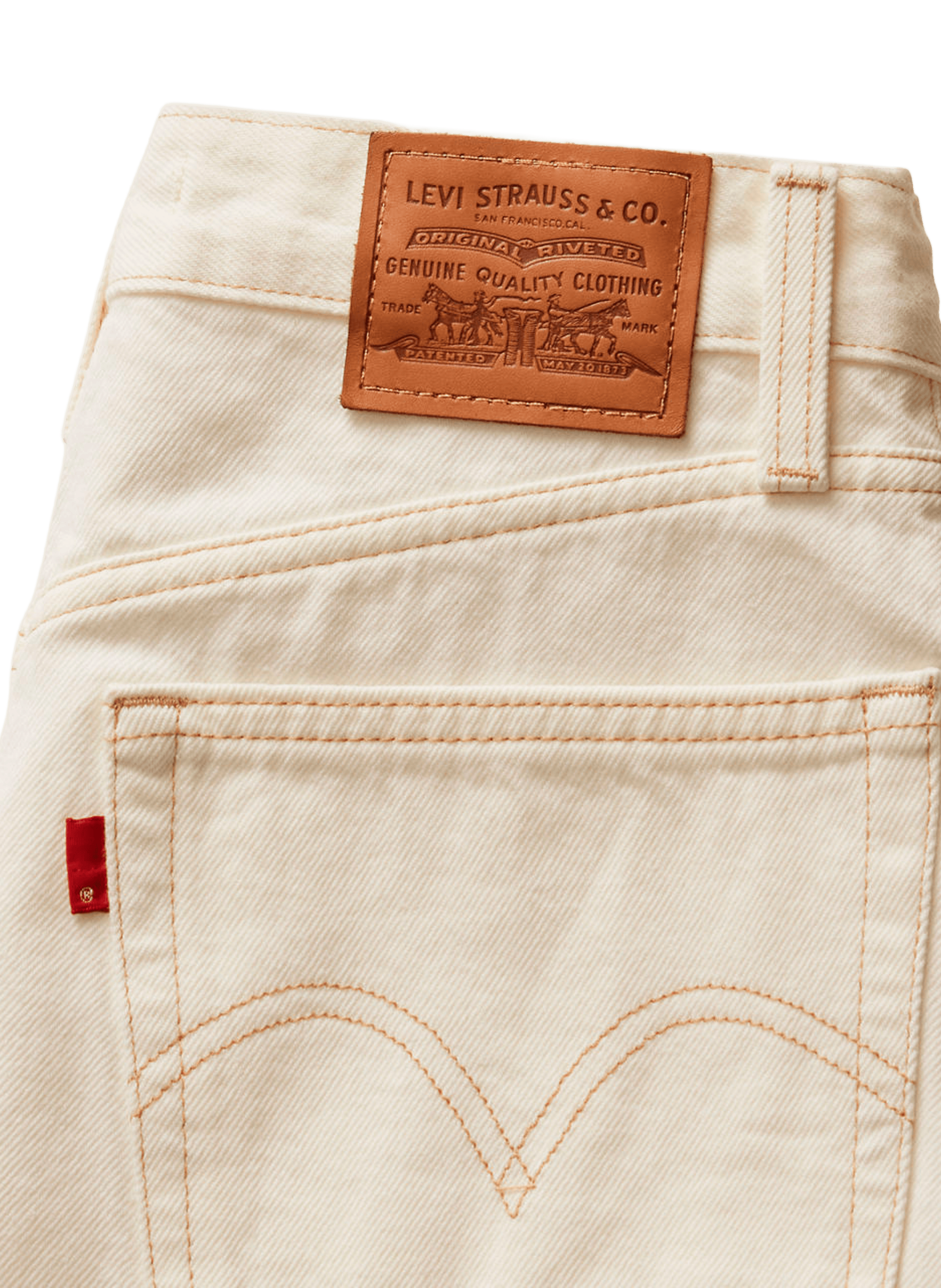 High-waisted baggy shorts in cotton LEVI'S White