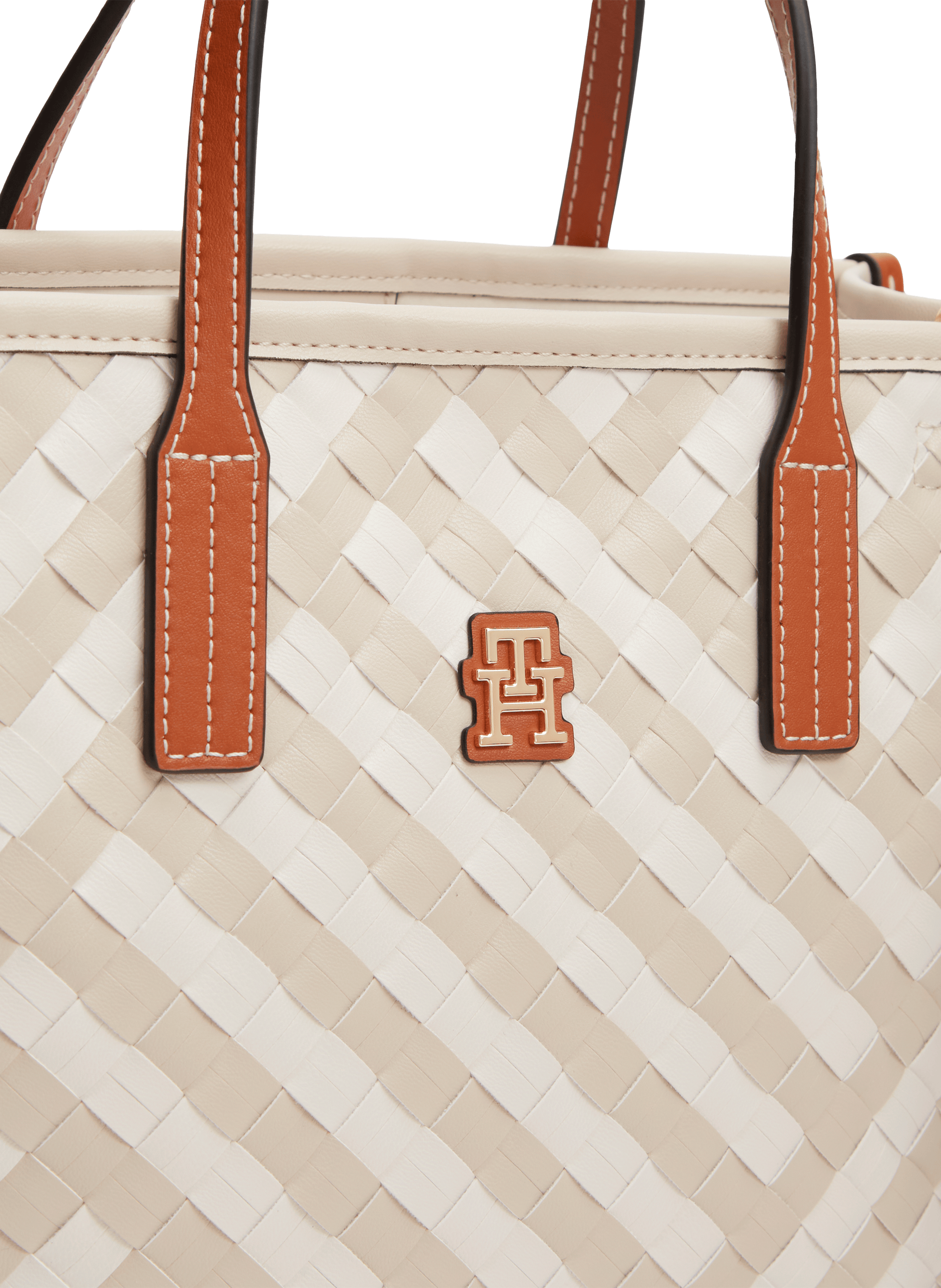 Mini tote bag tressé TOMMY HILFIGER Beige