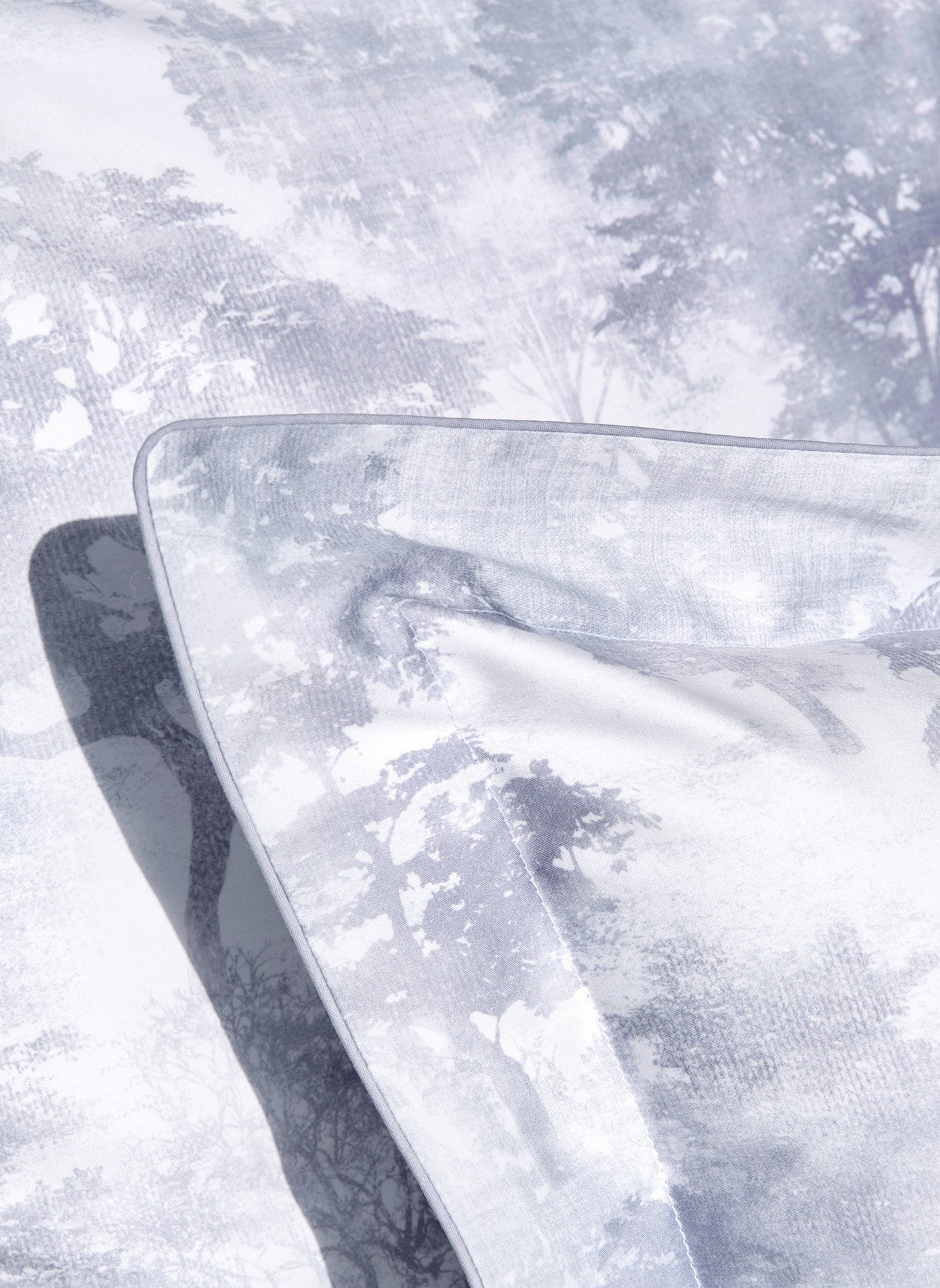 TAIE D'OREILLER Silence ANNE DE SOLENE Gris