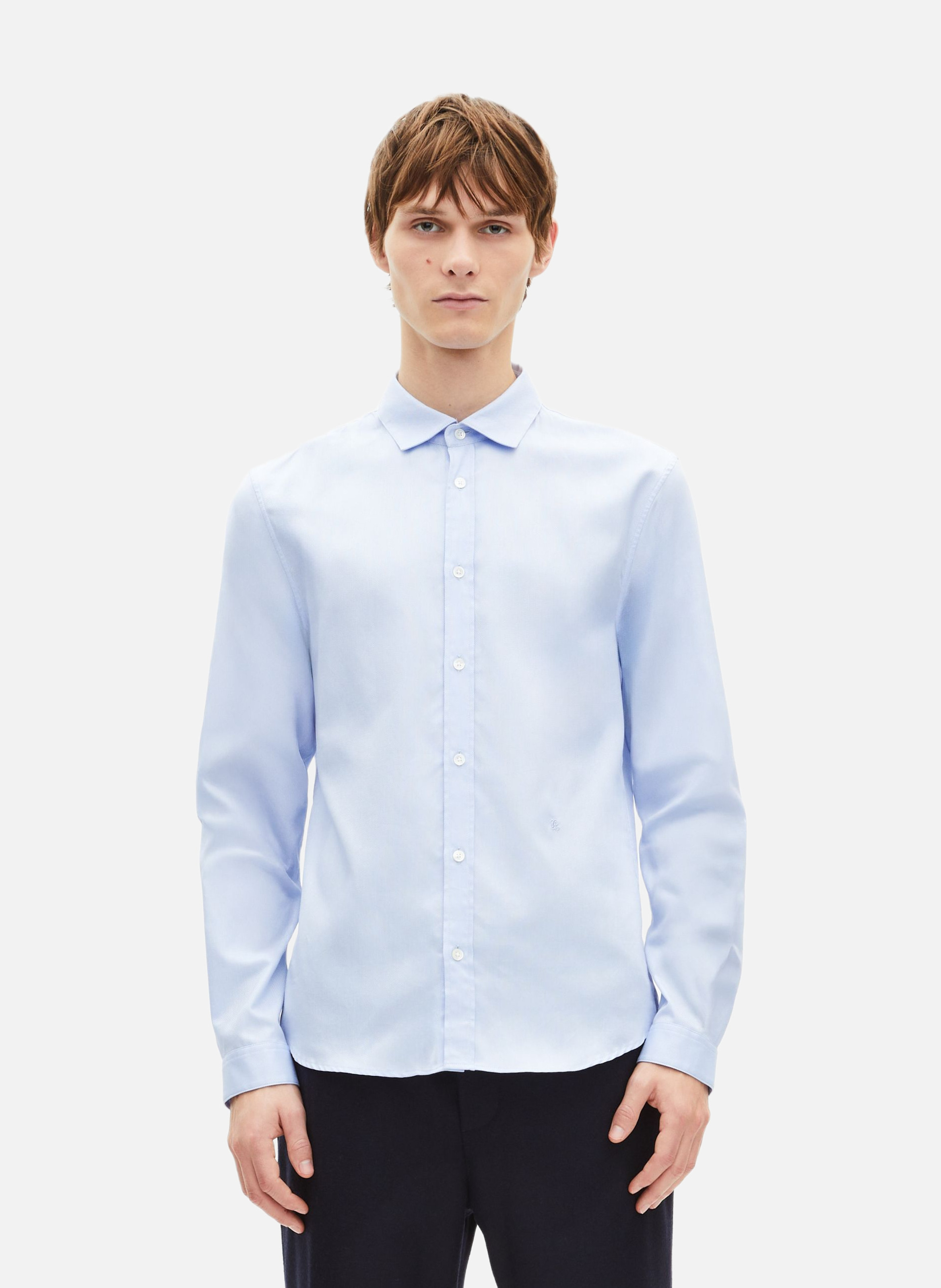 Chemise col italien THE KOOPLES Bleu