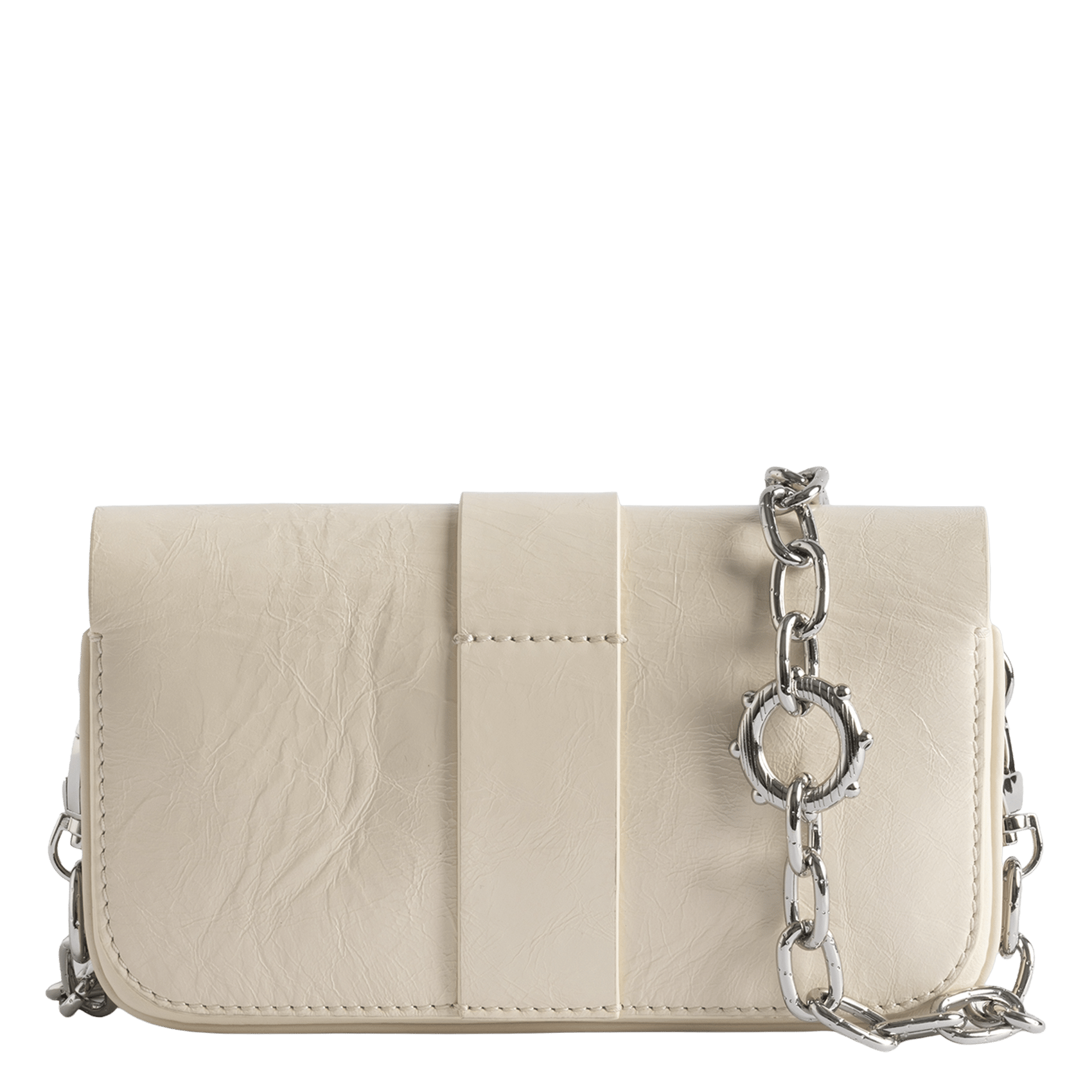Mini sac en cuir effet vintage kate wallet ZADIG&VOLTAIRE Blanc