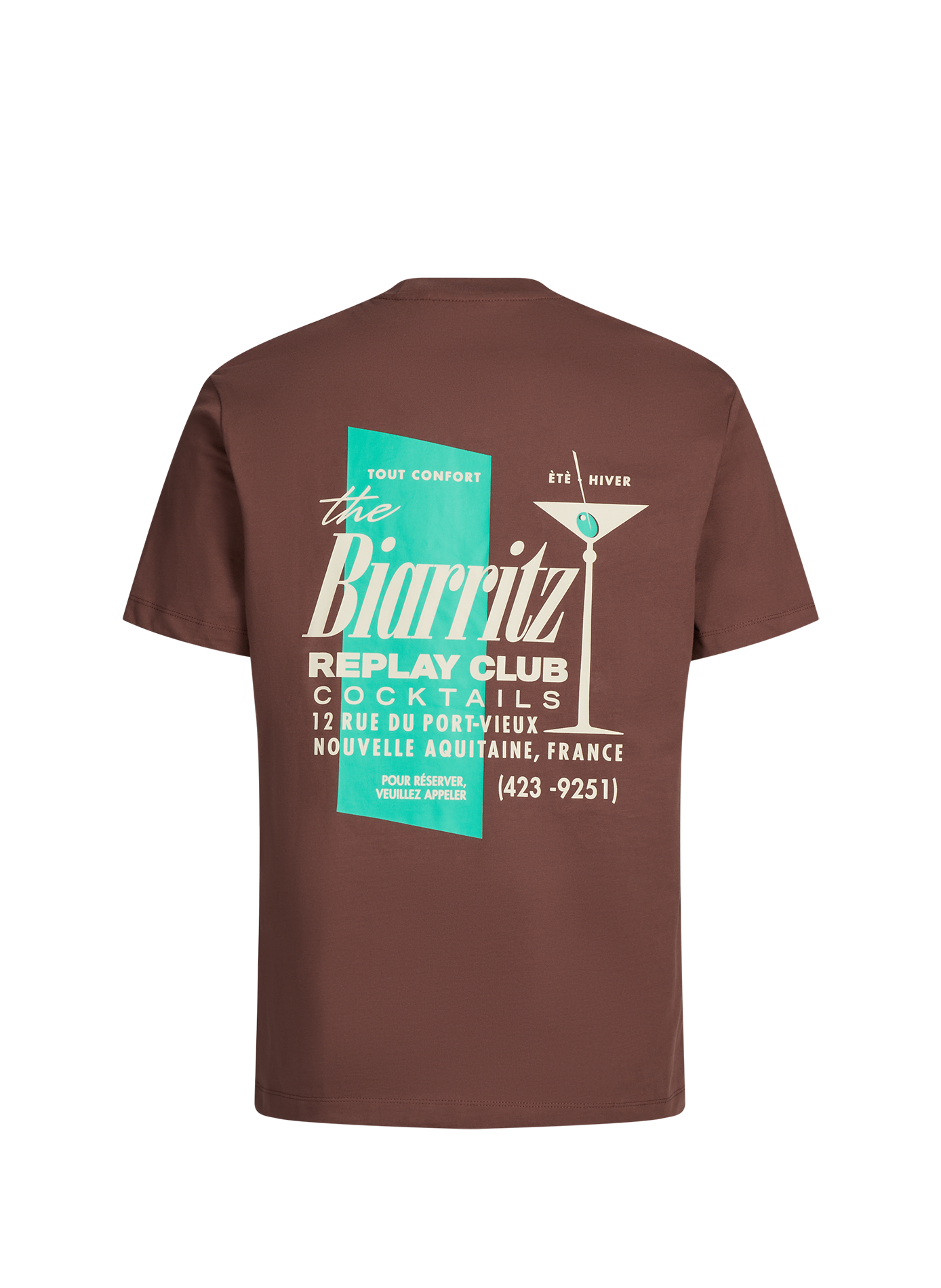 Short-Sleeve Cotton T-Shirt  REPLAY Brown