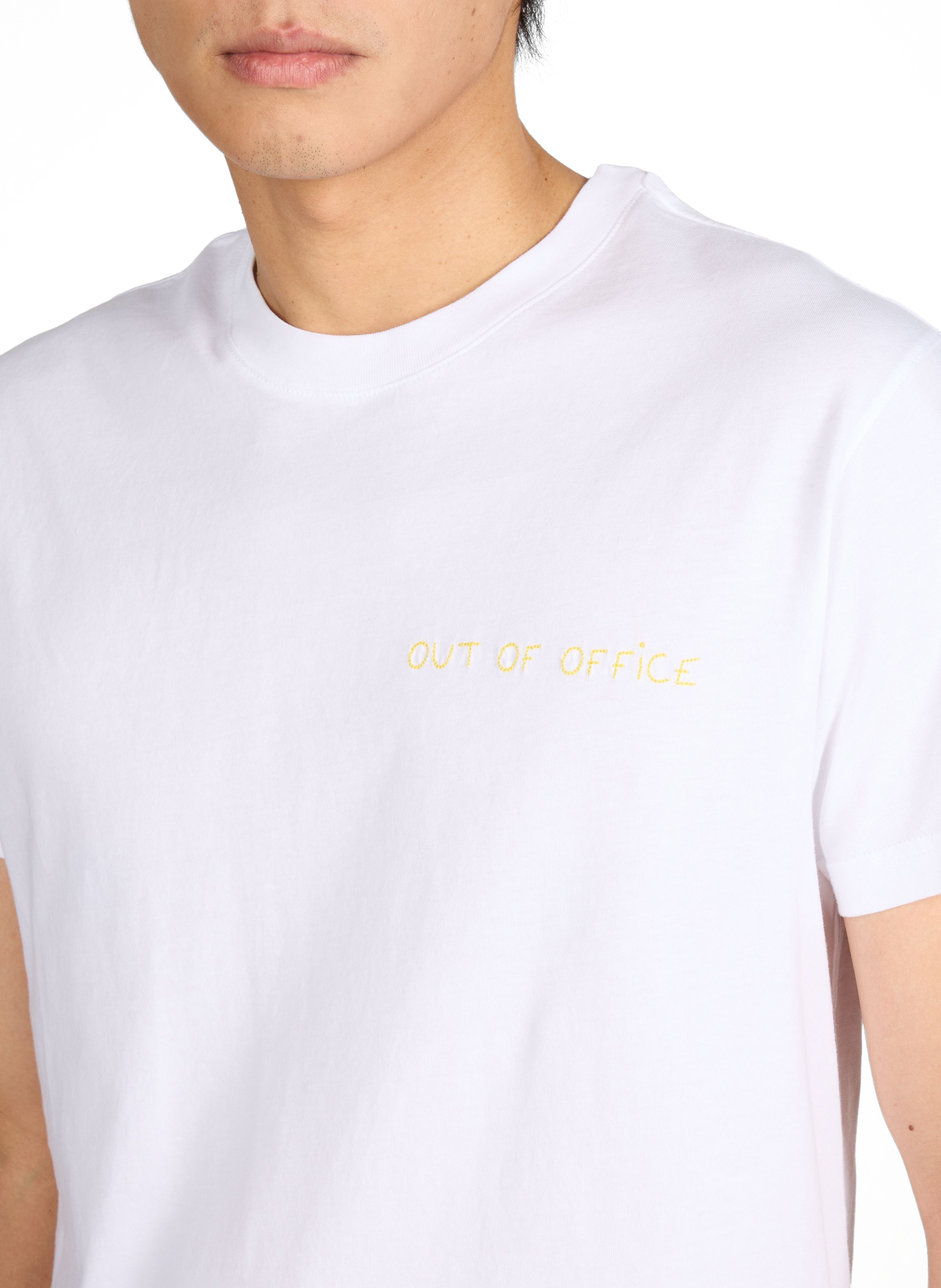 T-shirt Popincourt embroidered in organic cotton MAISON LABICHE White
