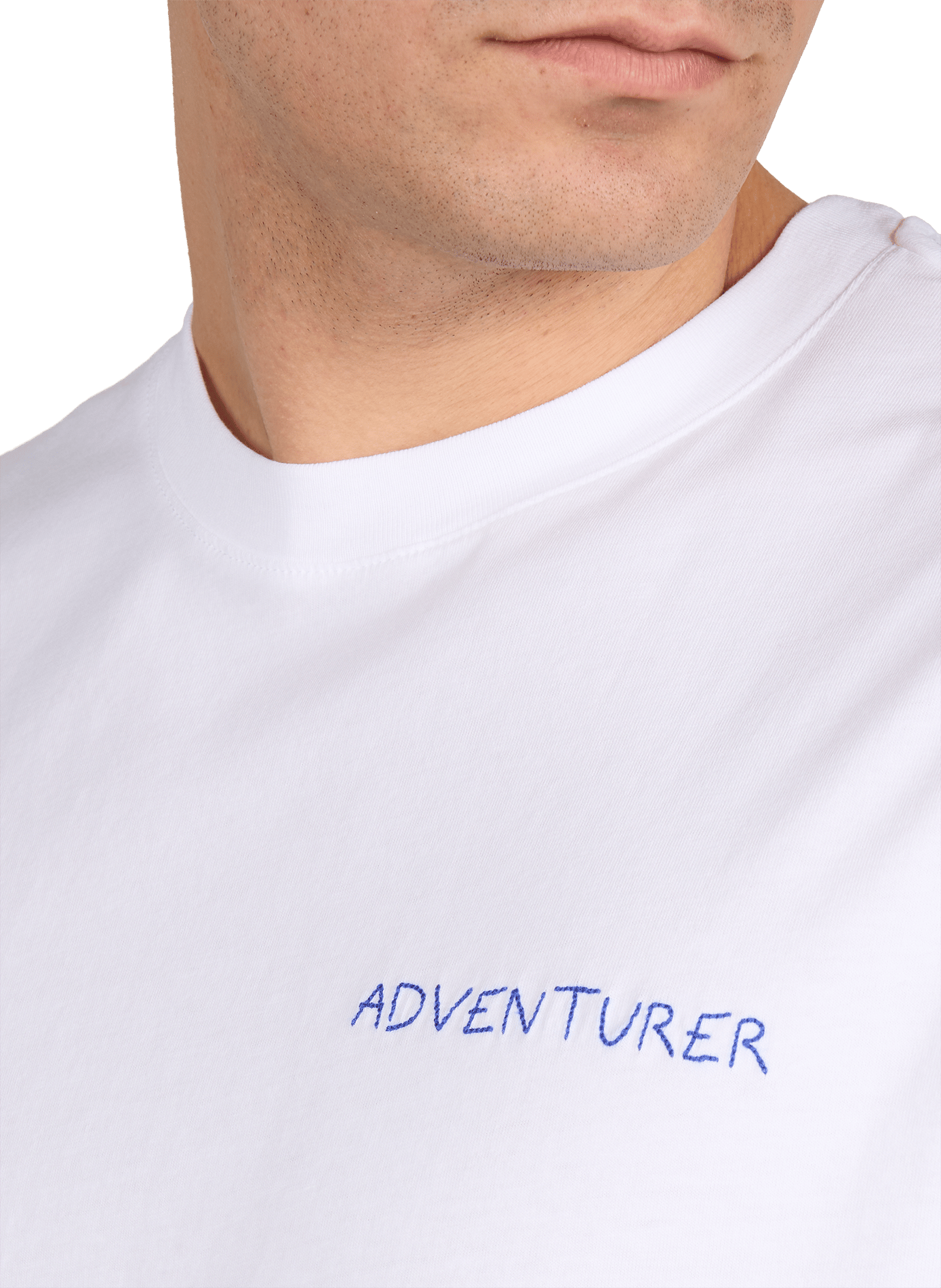 T-shirt brodé Adventurer en coton biologique MAISON LABICHE Blanc