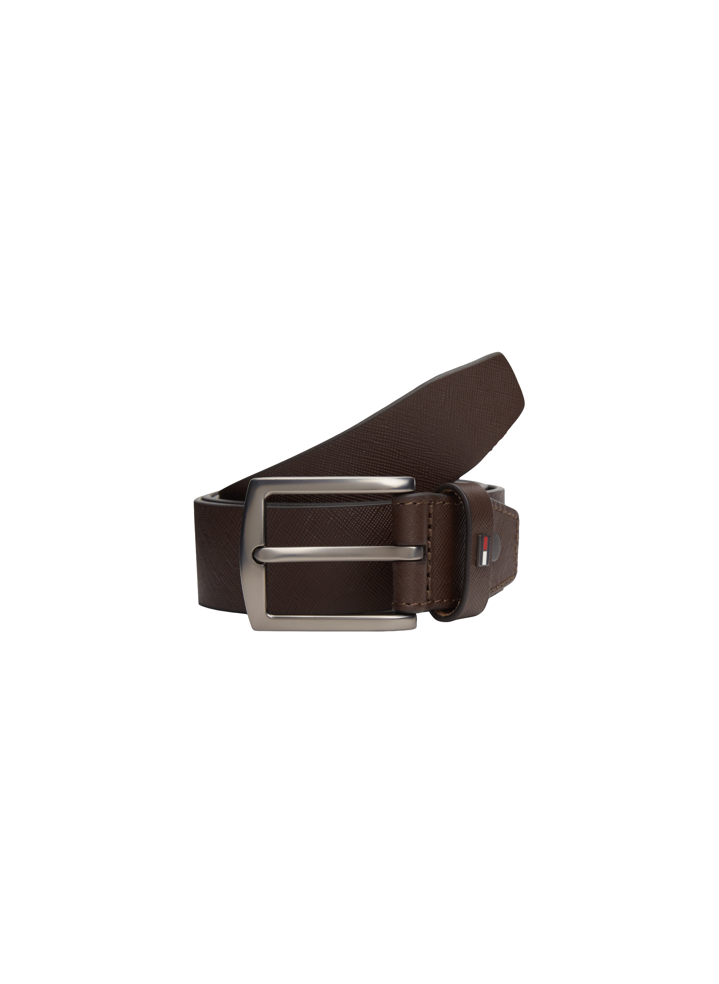 Vegan leather belt TOMMY HILFIGER Brown
