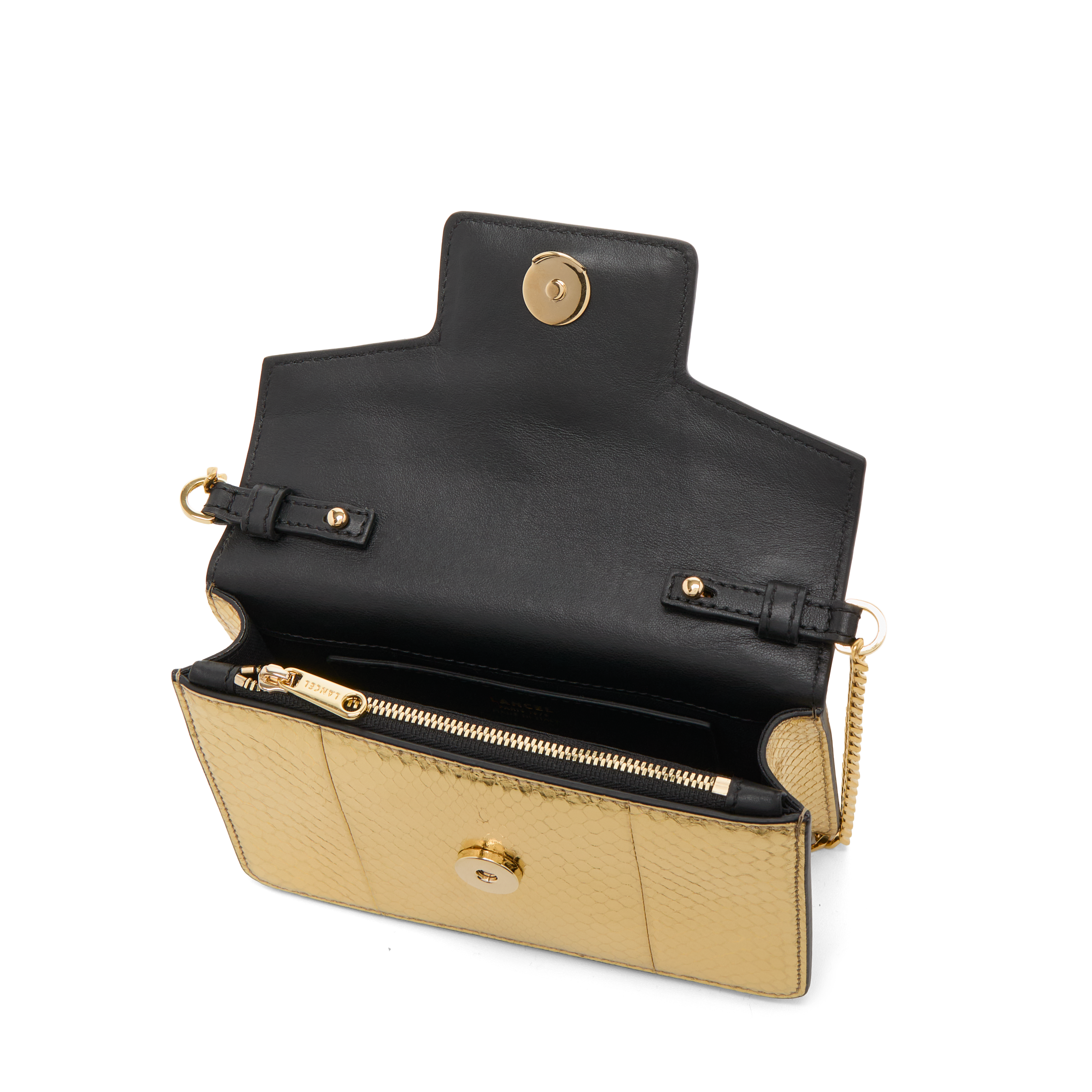 Mini sac rabat angèle de lancel en ayers LANCEL Doré