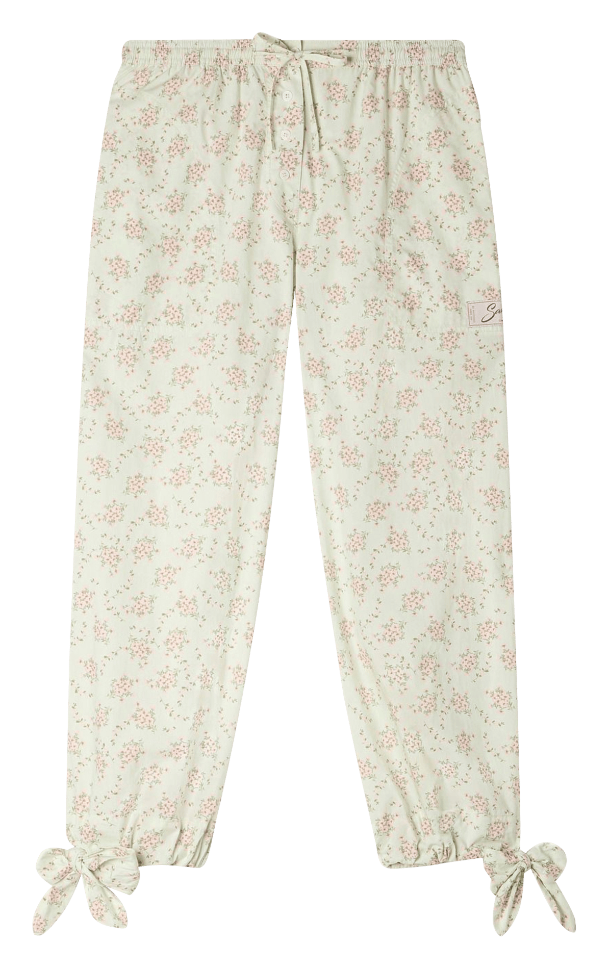 Pantalon large à imprimé floral SANDRO Rose