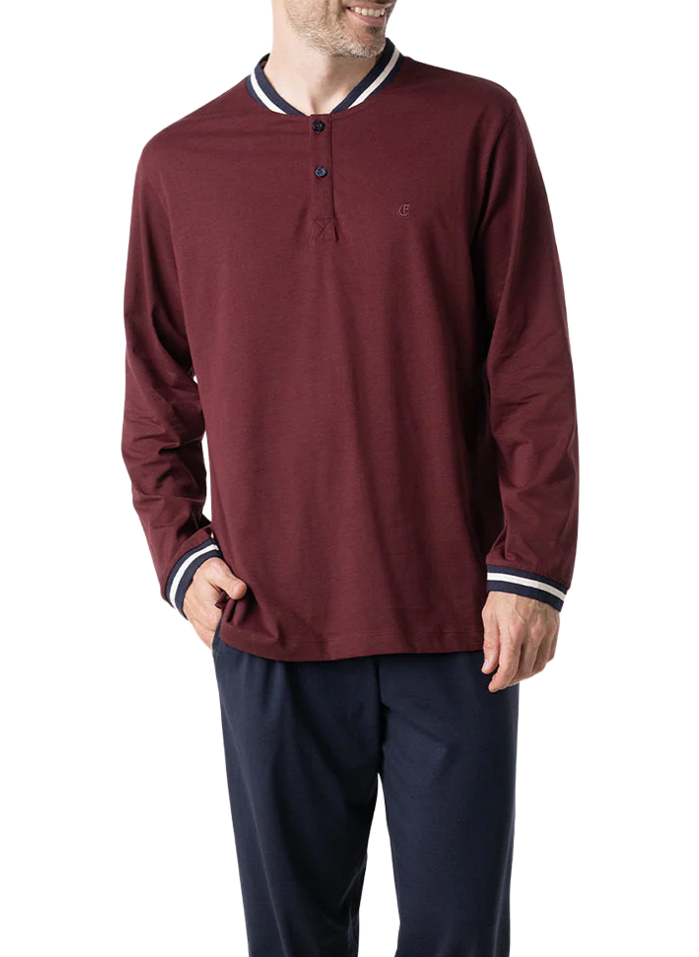 Set of long cotton pajamas EMINENCE Red