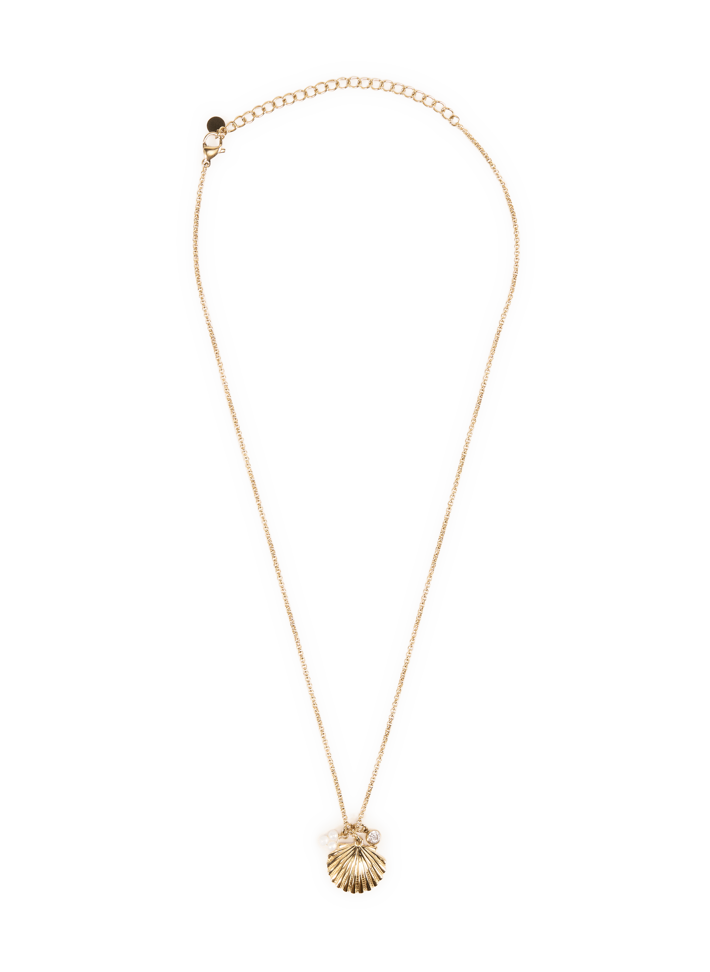 Collier pendentif coquillage AU PRINTEMPS PARIS Doré