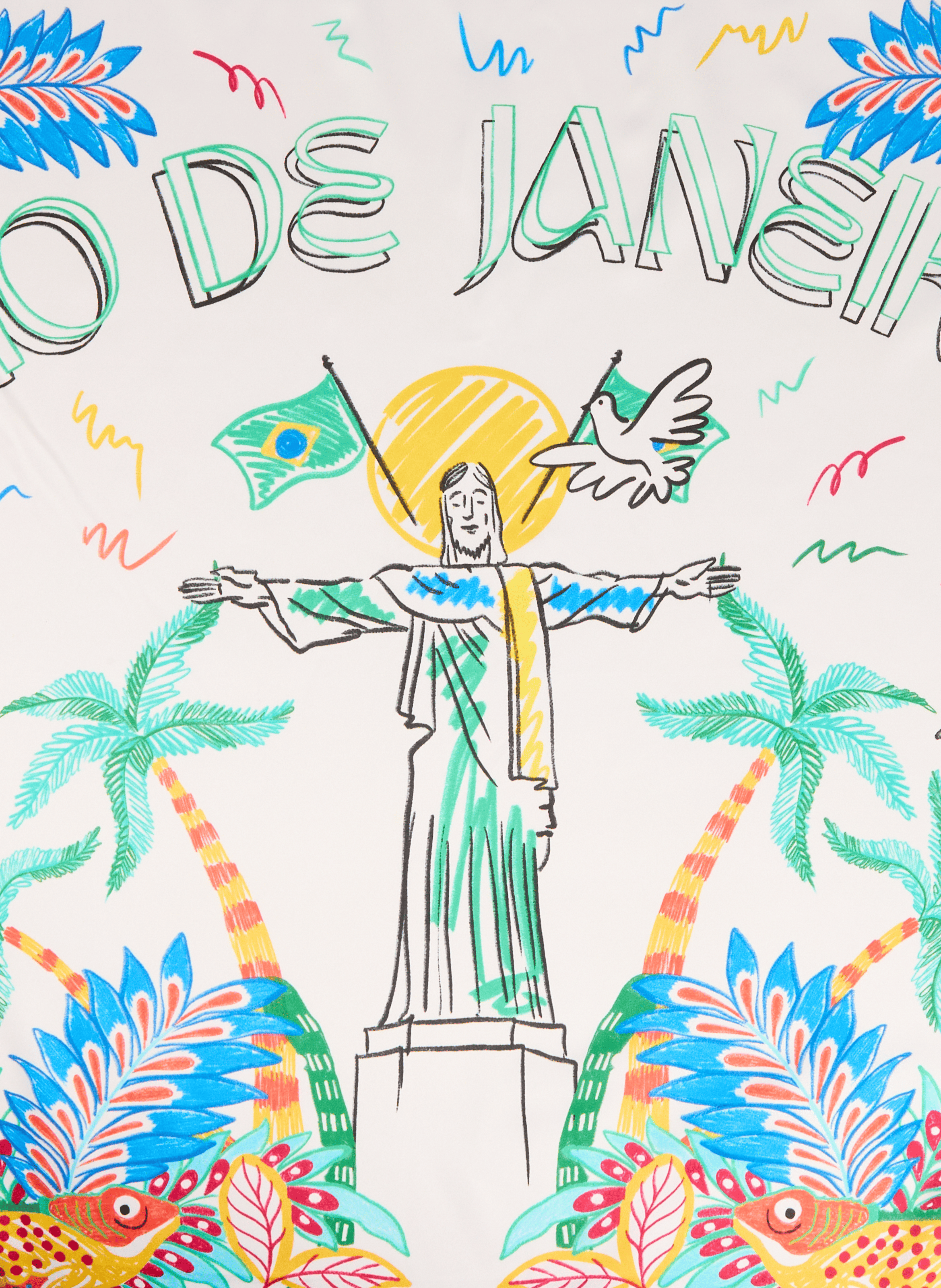 Foulard imprimé Bahia WILD Blanc