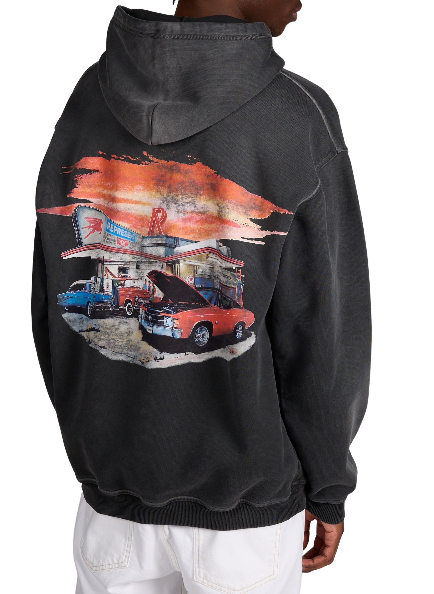 Graphic logo cotton sweatshirt REPRESENT Grey