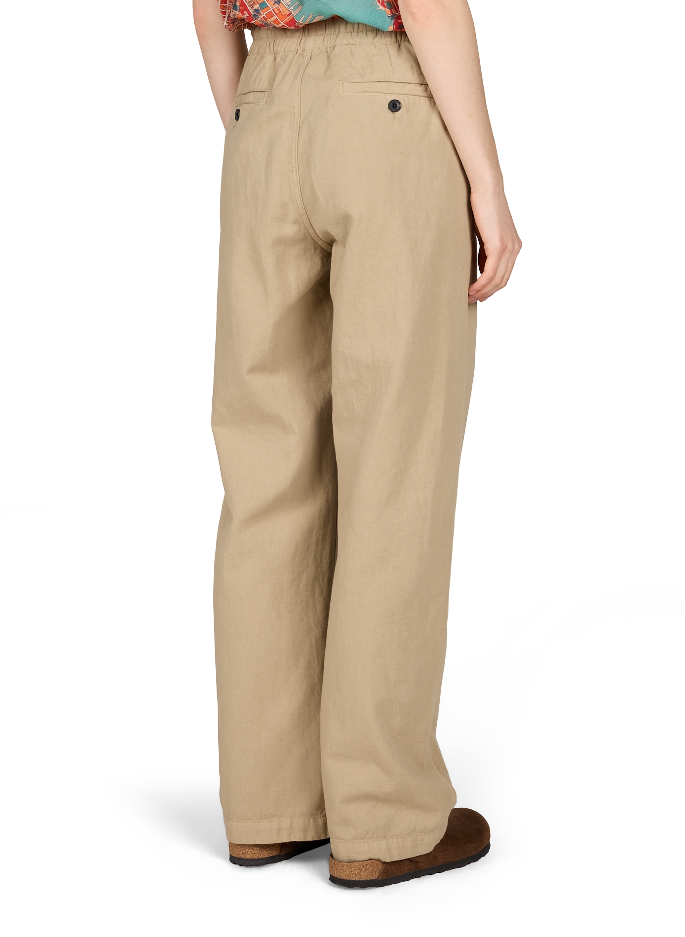 Pantalon Pillow en coton et lin BELLEROSE Beige